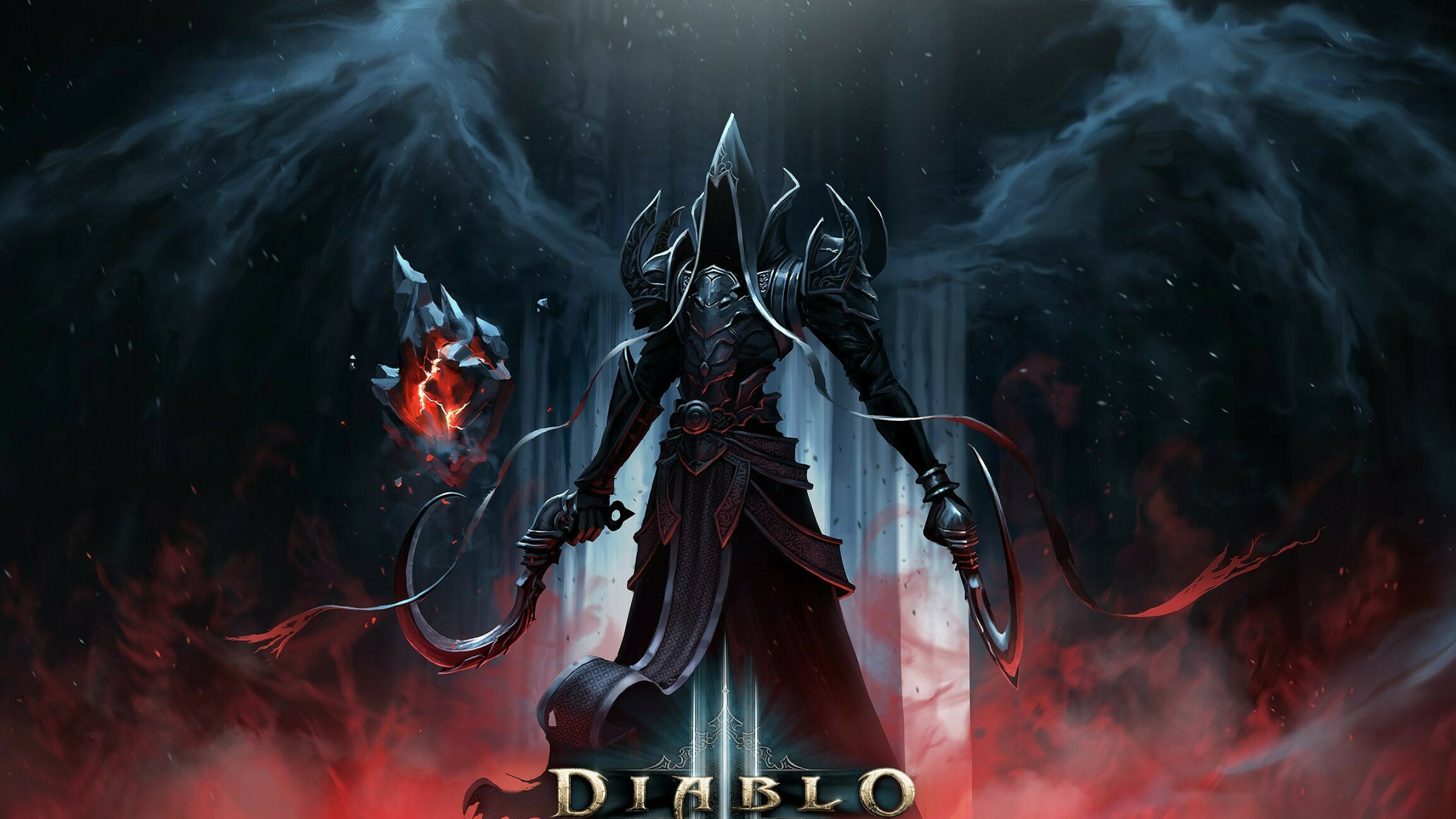 Diablo: Ever since their creation, the angels of the High Heavens and the demons of the Burning Hells have been at war with one another, Action-adventure game. 2560x1440 HD Background.