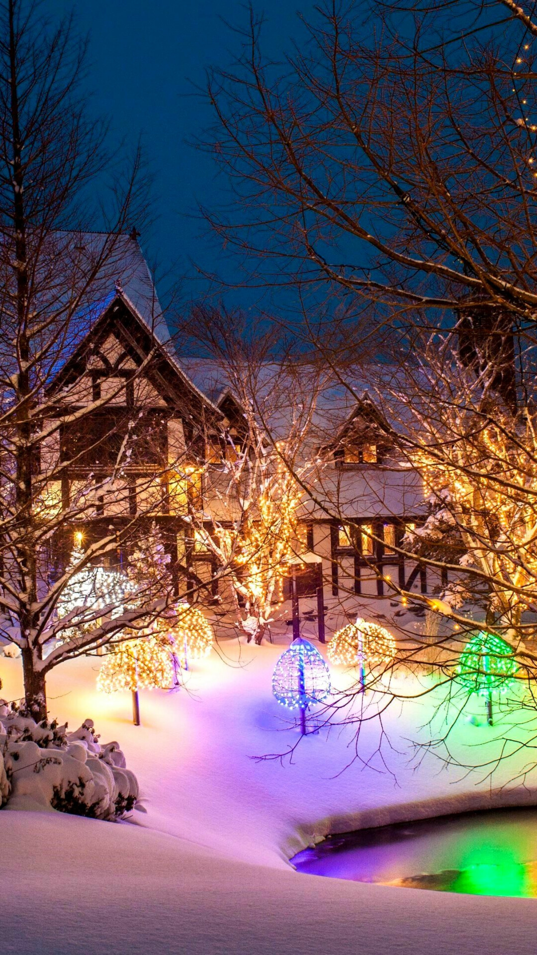 Christmas Village, Scenic image, Festive wallpapers, Pinimg, 1080x1920 Full HD Phone