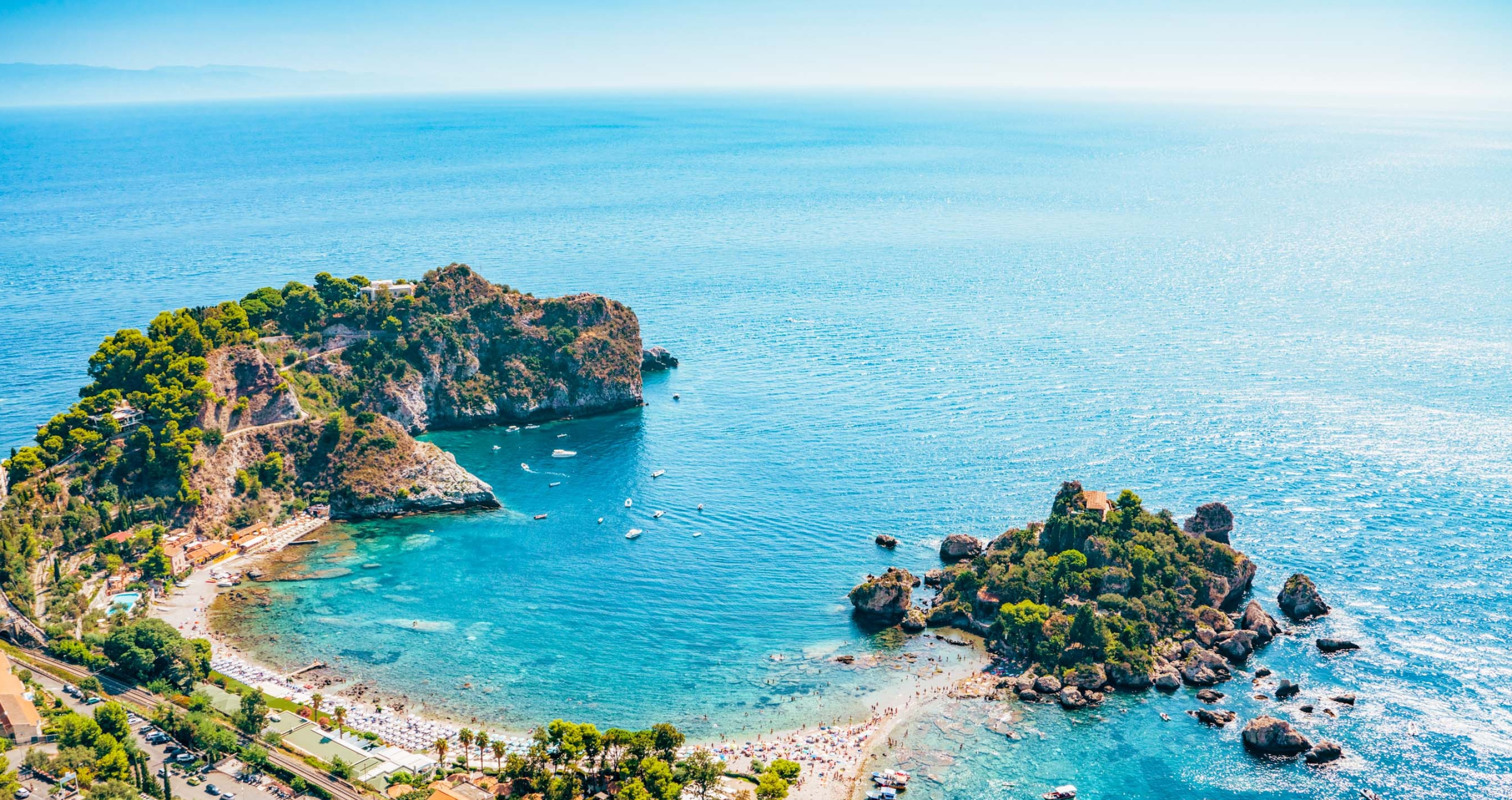 Ionian coastline, Picturesque beaches, Southern charm, Cultural gems, 3000x1590 HD Desktop