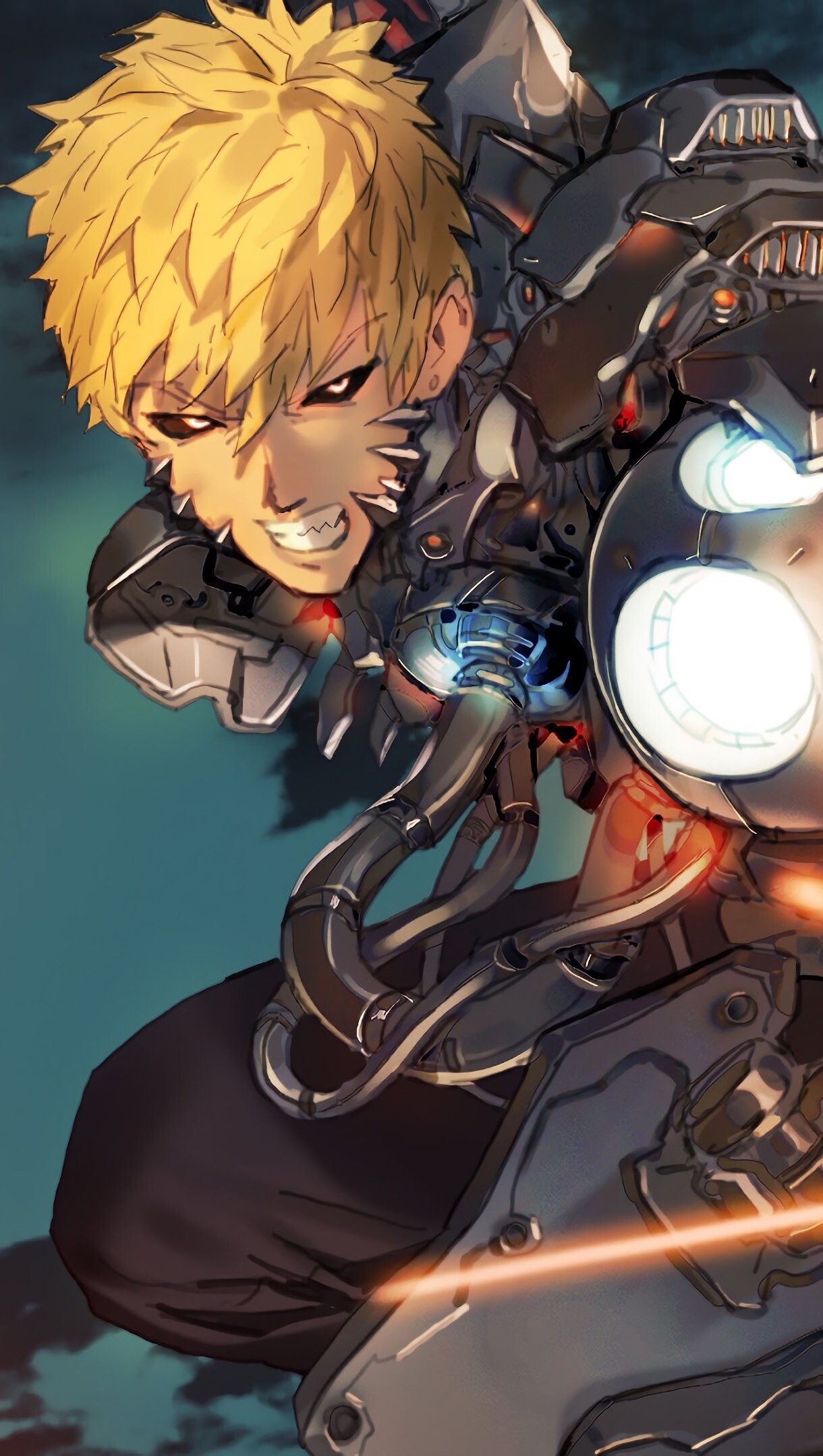 Genos: One Punch Man, The superhero whose name in the Hero Association is Demon Cyborg. 1220x2160 HD Wallpaper.