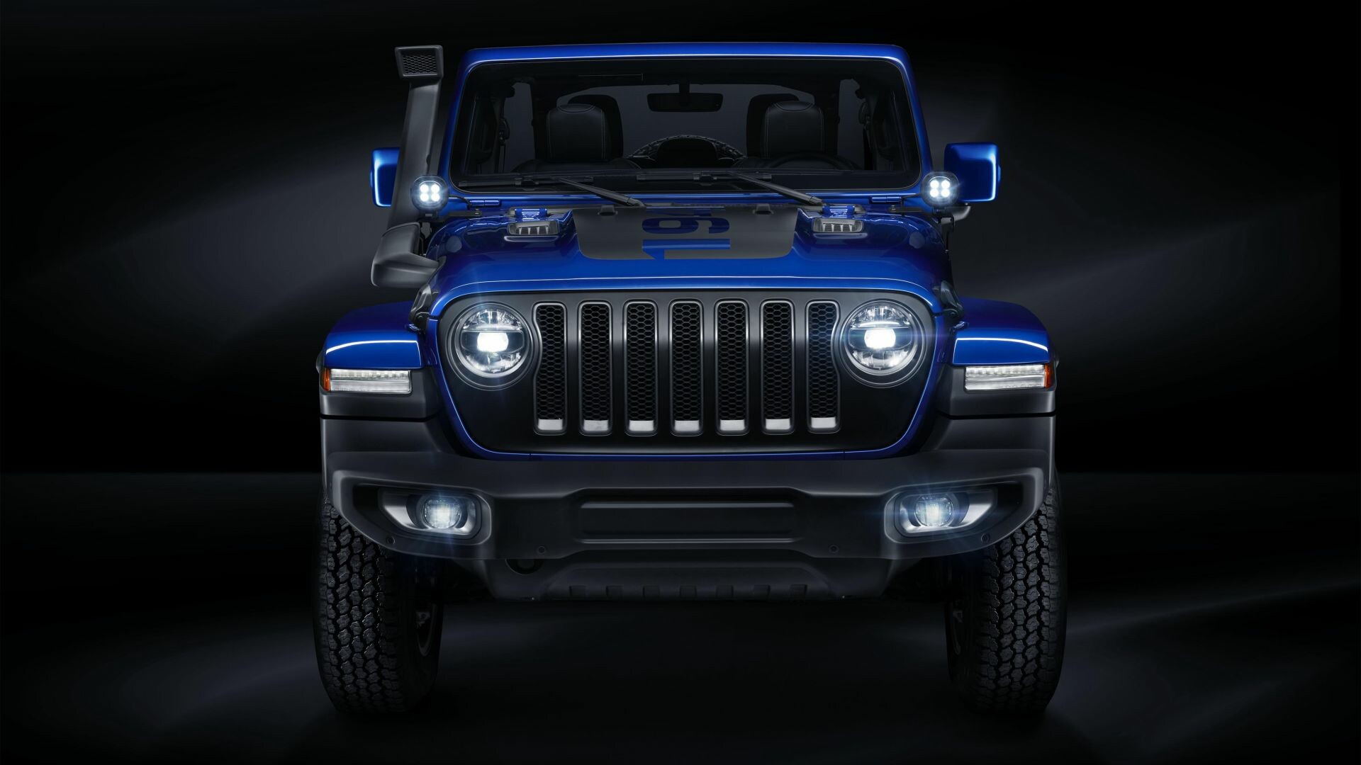 Jeep: Wrangler Unlimited, 4x4, Automotive lighting. 1920x1080 Full HD Background.