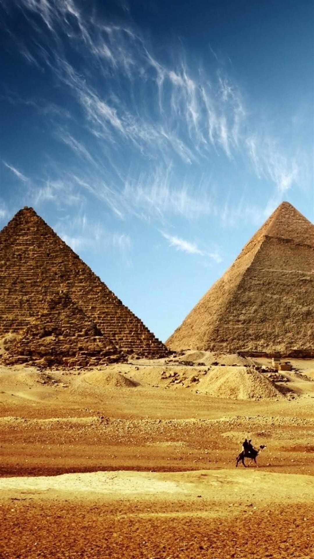 Pyramids of Giza, Egyptian wonders, Travel wallpaper, Egypt tourist attractions, 1080x1920 Full HD Phone