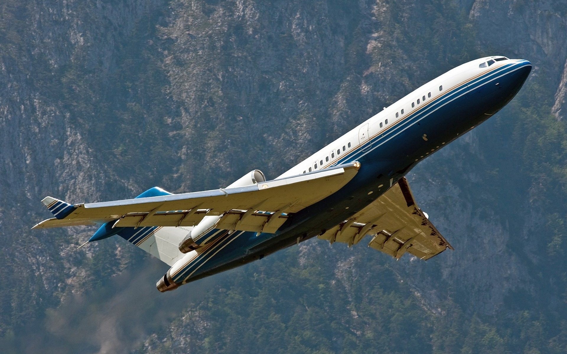 Boeing 727, Mountains aircraft, 1920x1200 HD Desktop