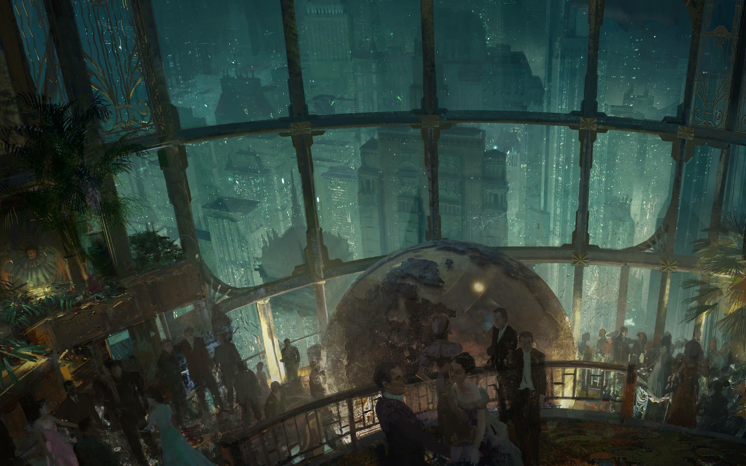BioShock: An FPS with some RPG-like customization and crafting elements. 2560x1600 HD Wallpaper.