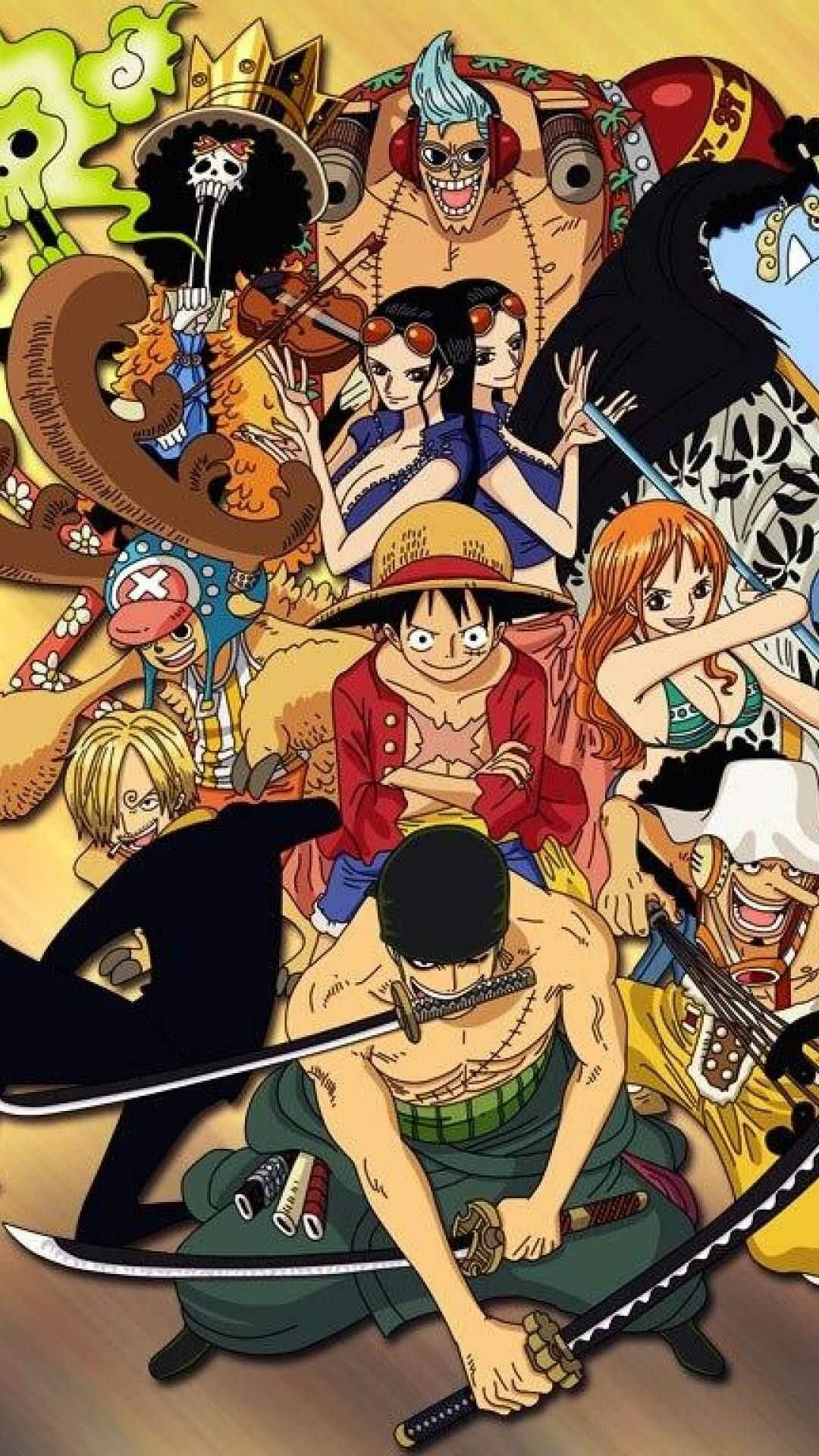 One Piece: A manga series written by Eiichiro Oda since 1997, Anime. 1080x1920 Full HD Wallpaper.