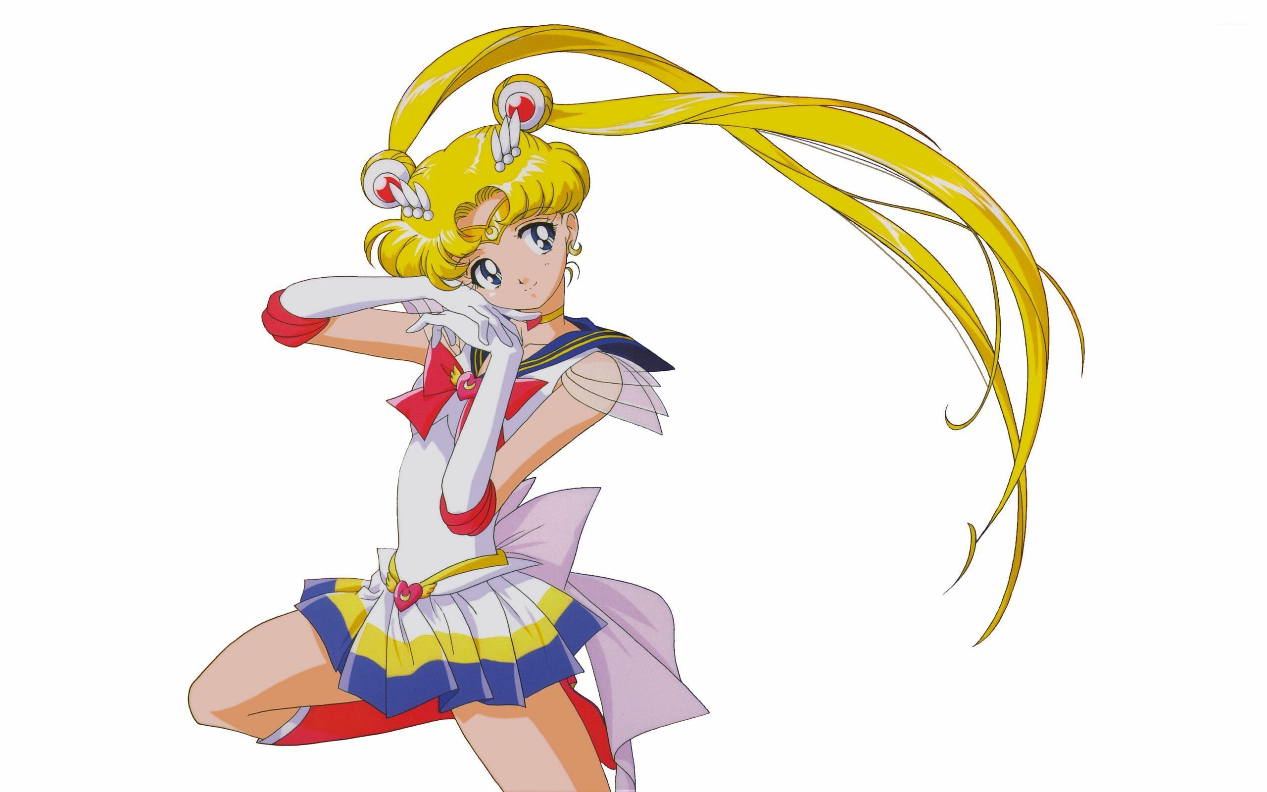 Sailor Moon: Usagi Tsukino, the only character to appear in all 200 episodes and in all 3 movies. 2560x1600 HD Background.