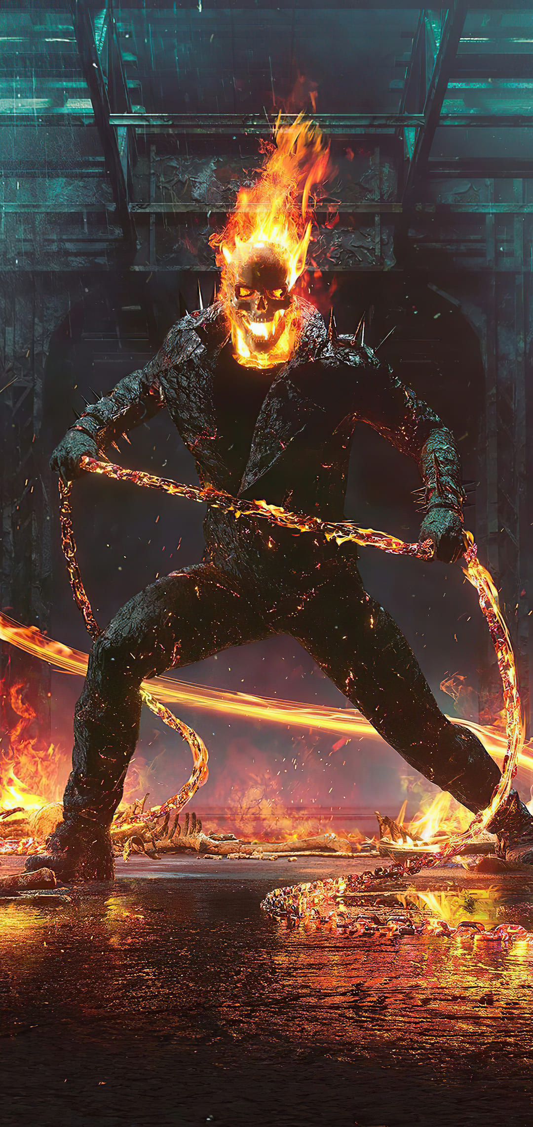 Ghost Rider, 4K resolution, Masked pictures, High-definition images, 1080x2280 HD Phone