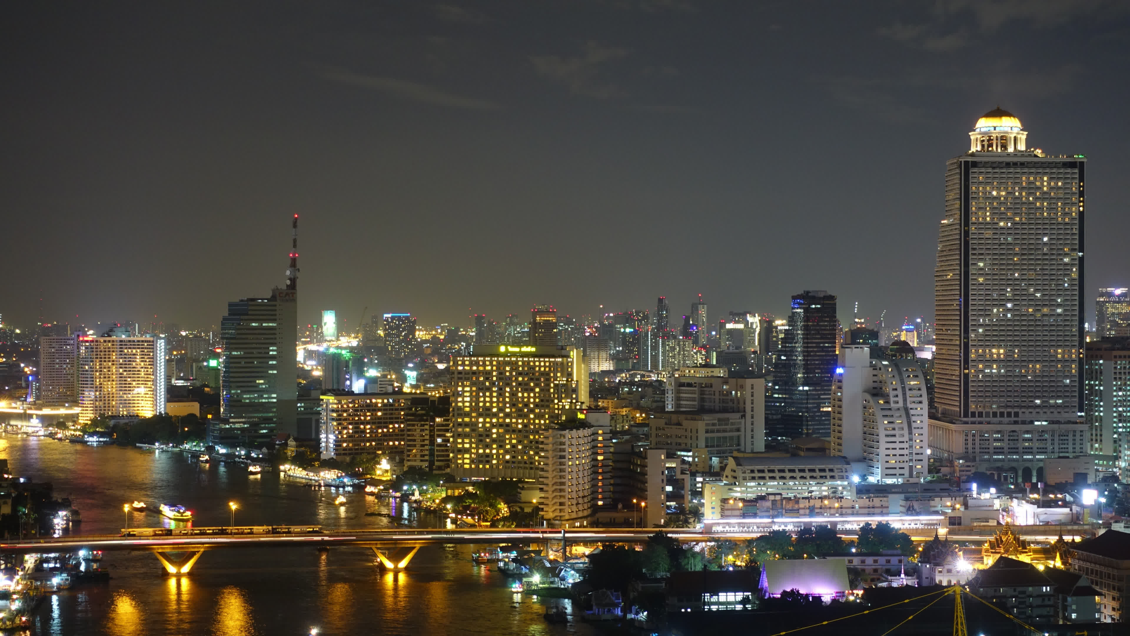 Bangkok Skyline, Thailand city, Stock video footage, Free download, 3840x2160 4K Desktop