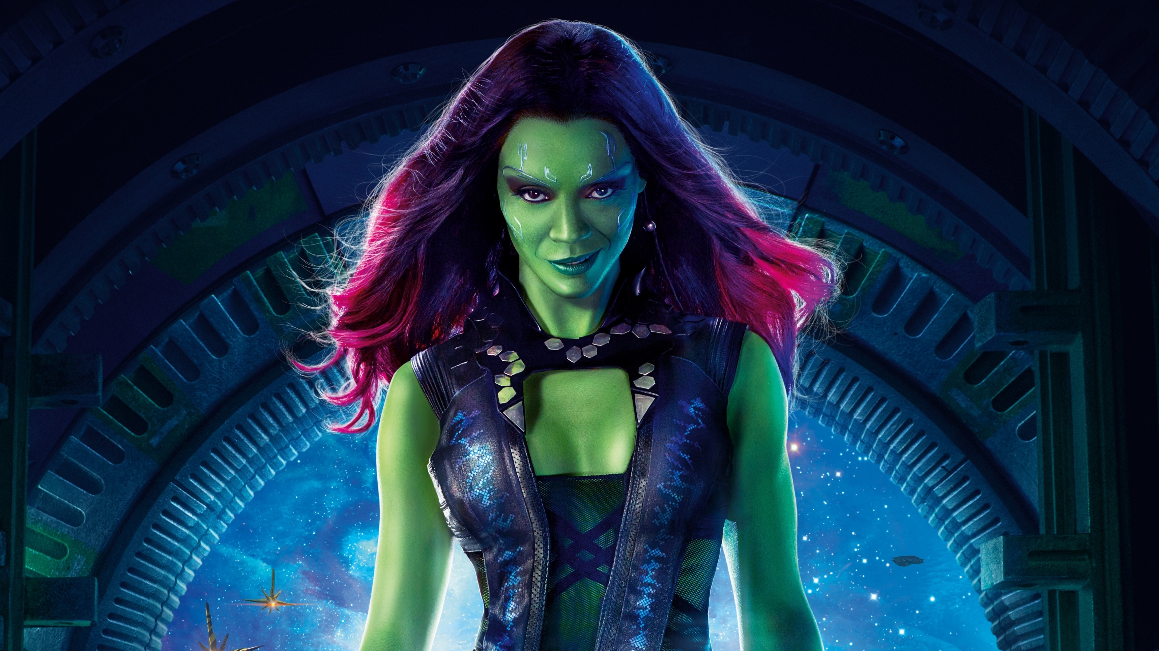 Guardians of the Galaxy, Gamora, Zoe Saldana, Best movies, 3840x2160 4K Desktop