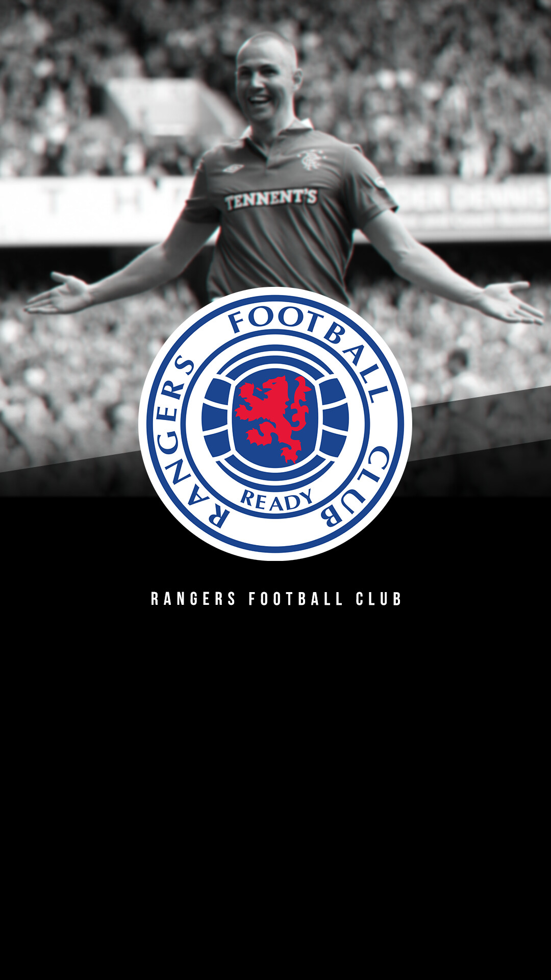 Rangers F.C.: A Scottish professional football club based in the Govan district of Glasgow. 1080x1920 Full HD Background.