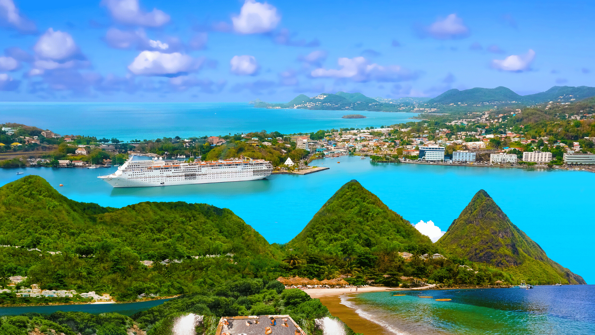 Castries, Saint Lucia travels, Luxury hotels selection, 1920x1080 Full HD Desktop