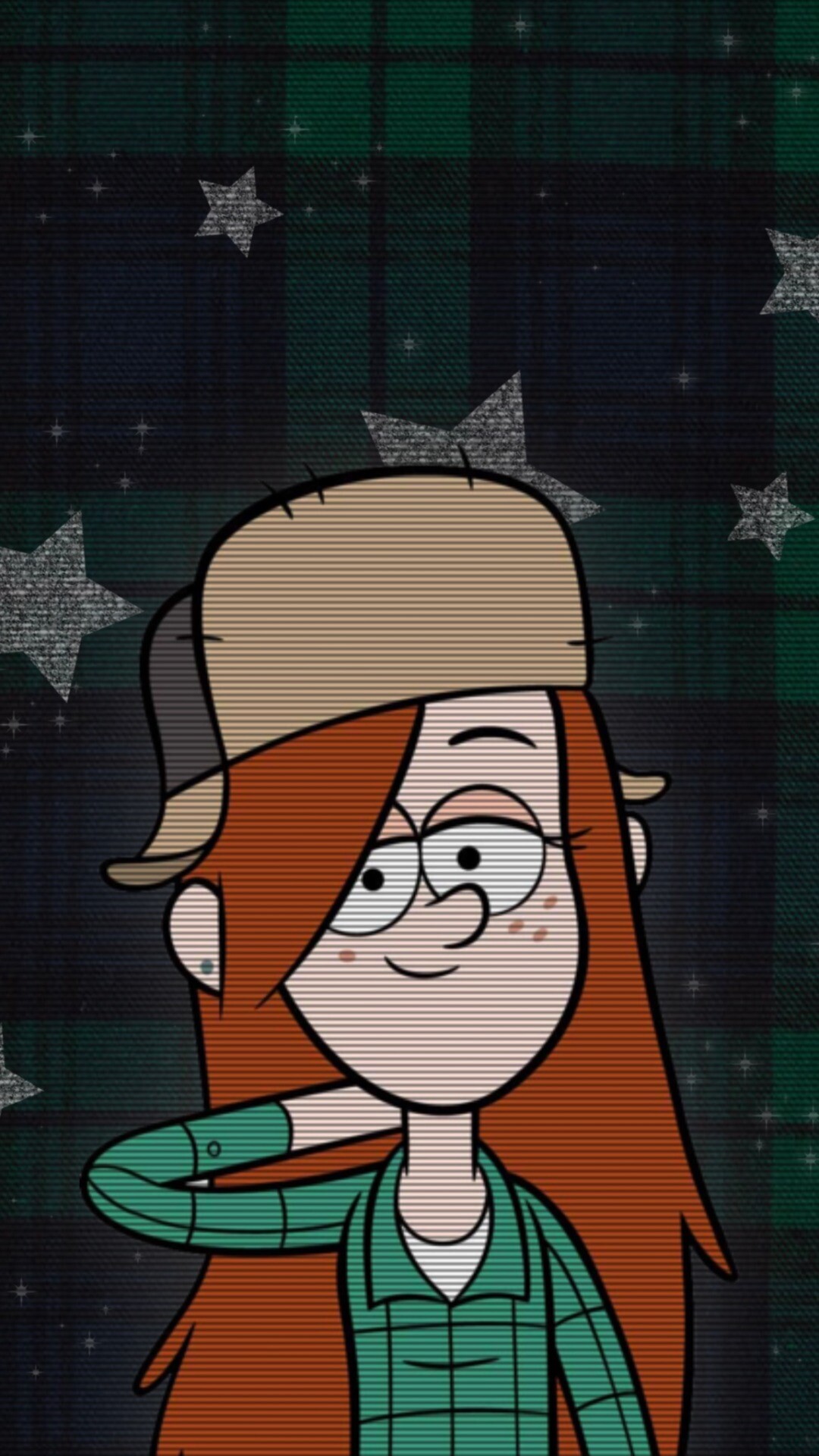 Gravity Falls: Wendy Corduroy, a mellow, tomboyish, laid-back 15-year-old part-time employee at the Mystery Shack. 1080x1920 Full HD Background.
