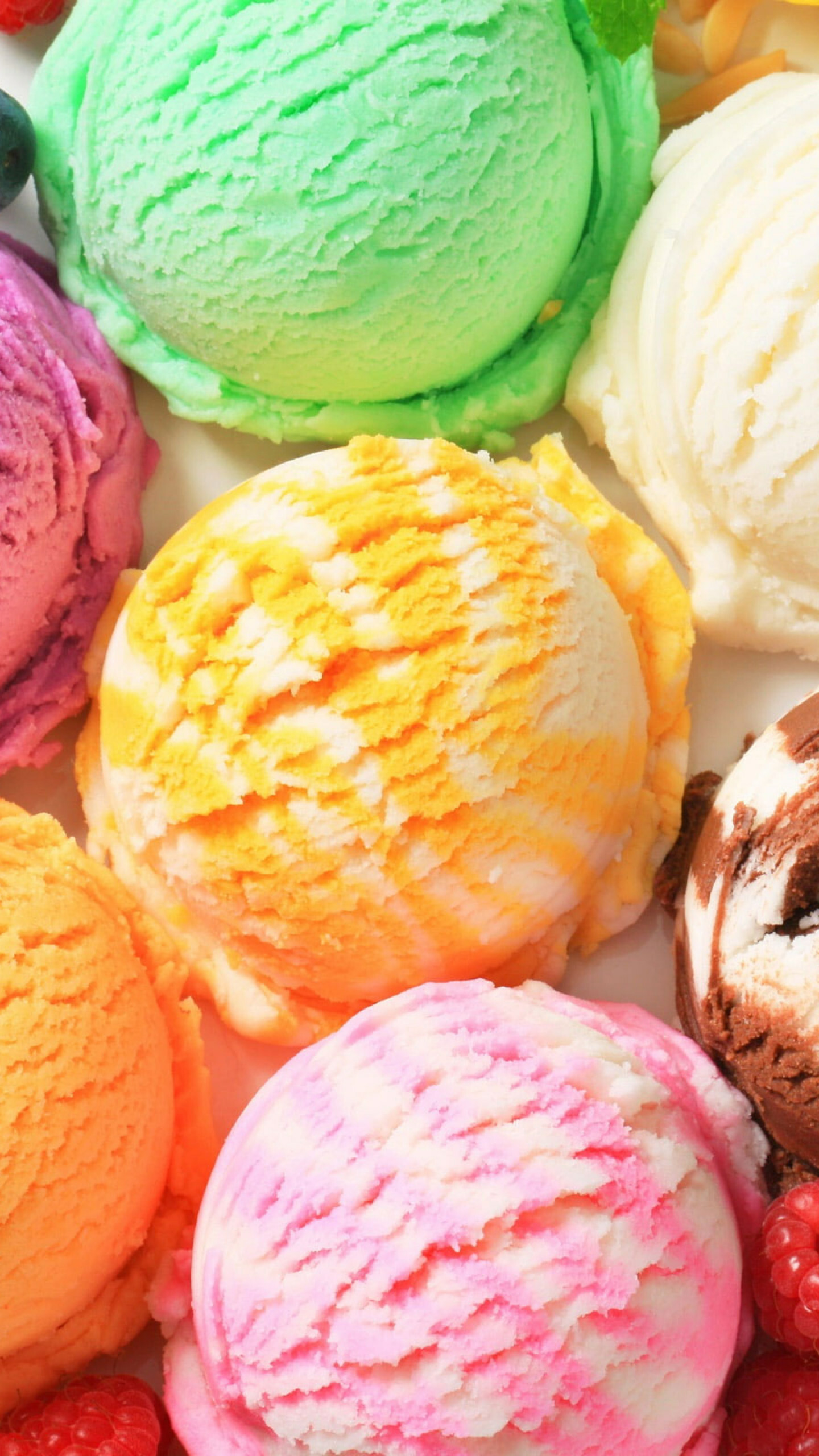 Ice Cream: Frozen dessert, Sweet food, Colorful. 1440x2560 HD Wallpaper.