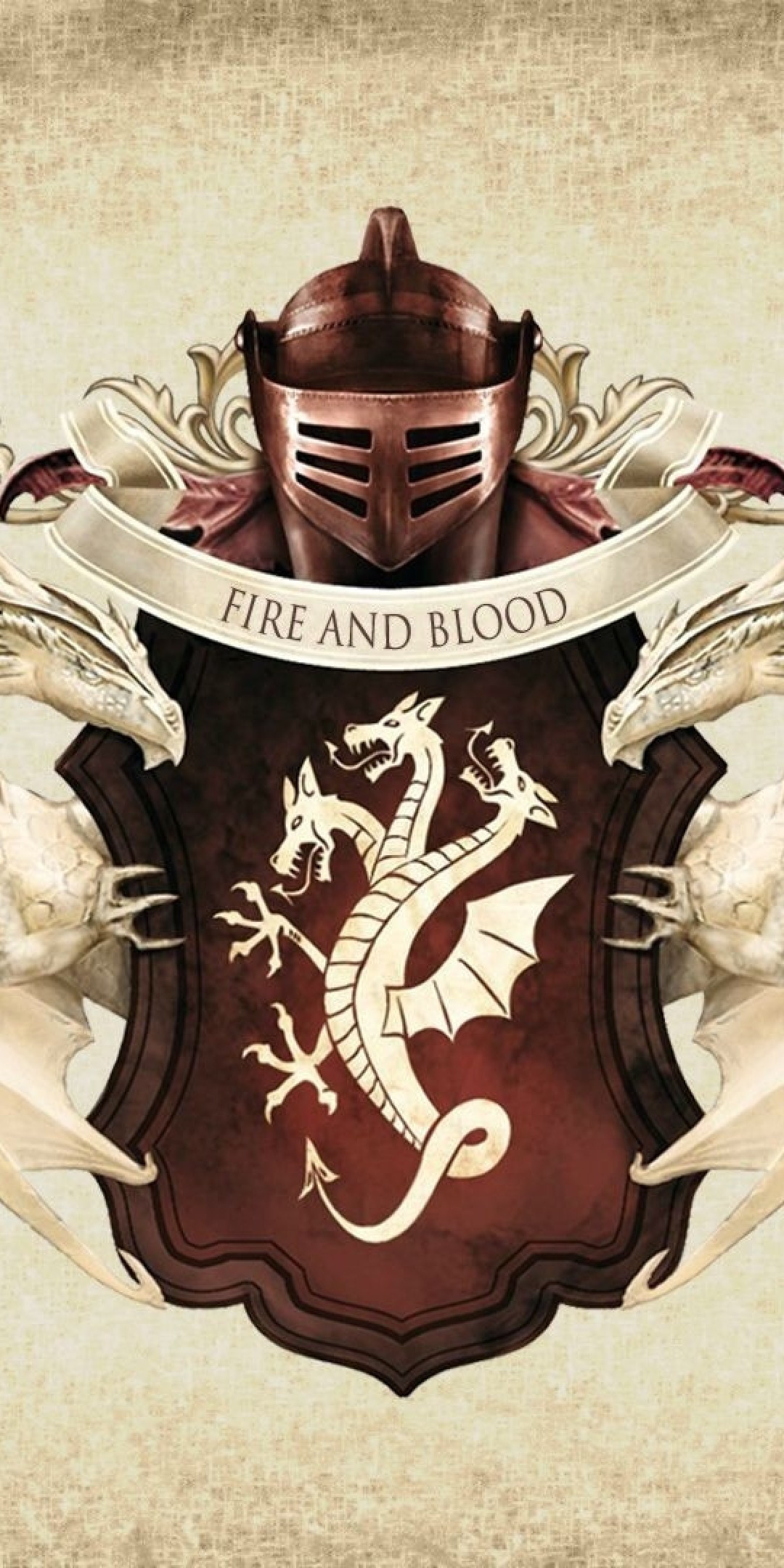 House Targaryen, Game of Thrones logo, Huawei Mate 10 wallpaper, Regal imagery, 1080x2160 HD Handy