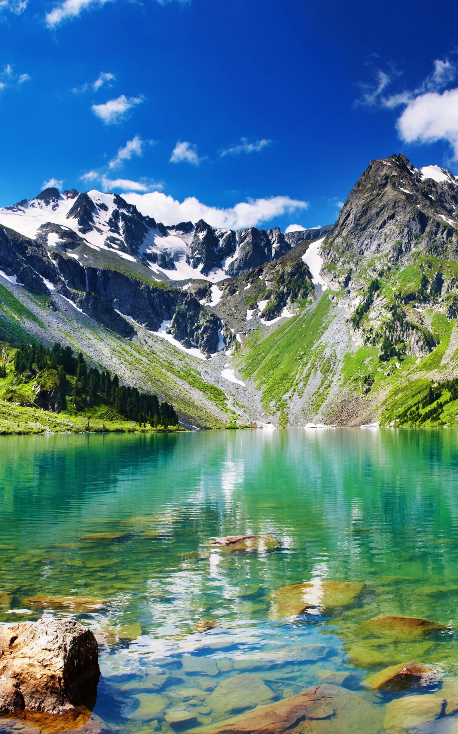 Altai Mountains, Serene photography, Beautiful lake, Stunning landscape, 1600x2560 HD Handy