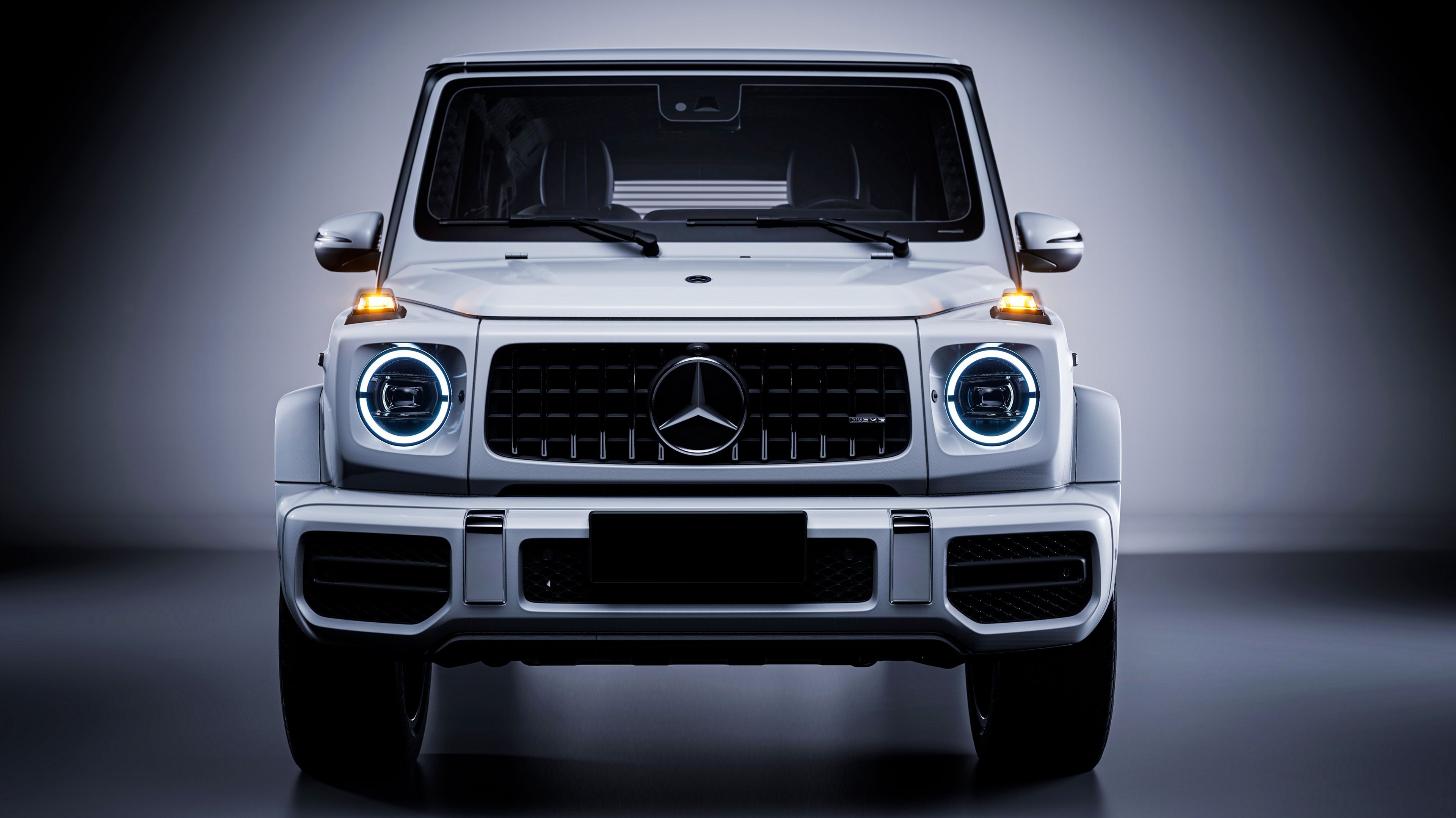 Mercedes-Benz G-Class, White 4K wallpapers, Benz G, Mercedes, 3840x2160 HD Desktop
