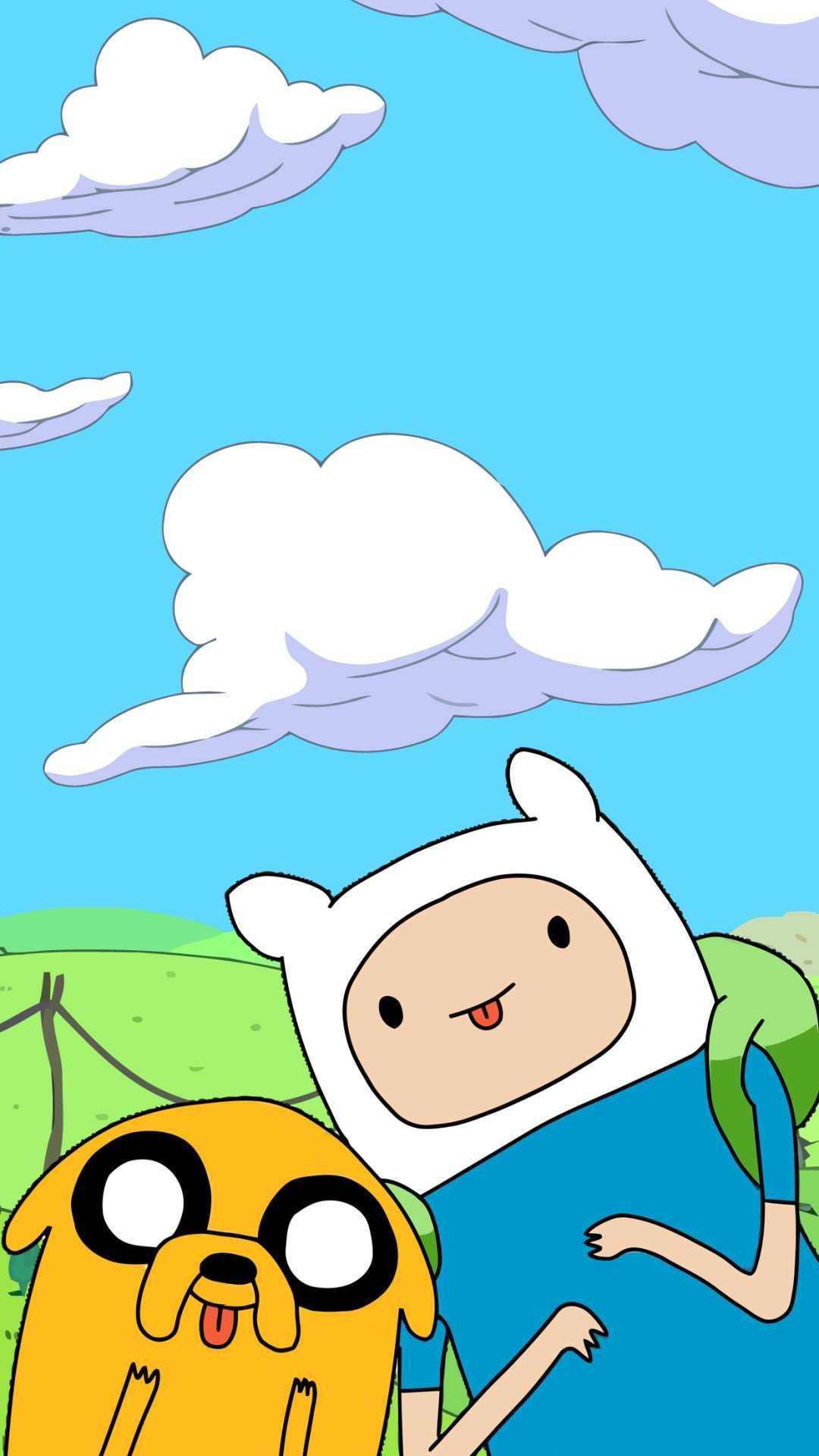 Adventure Time wallpaper, Anime style, Finn and Jake, Jake the dog, 1080x1920 Full HD Phone