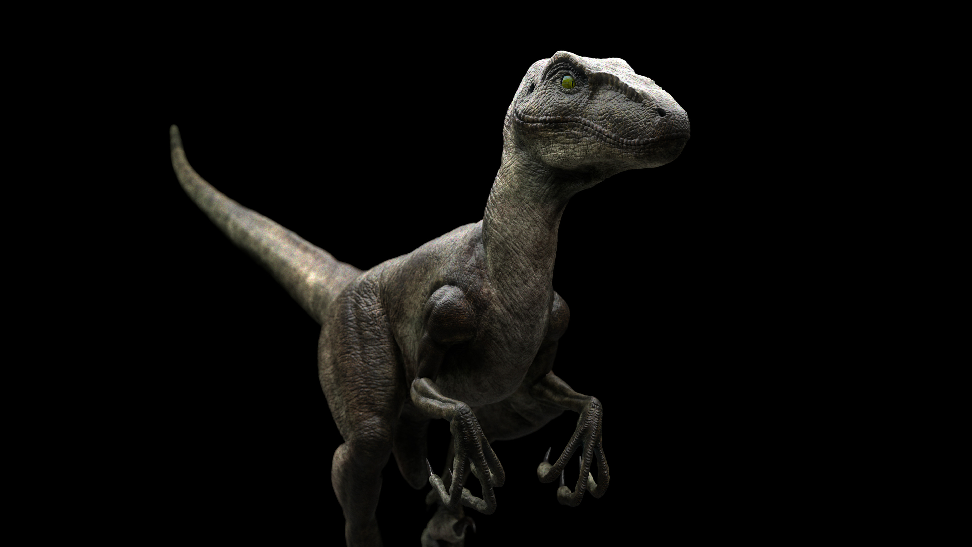 Artstation velociraptor, Jurassic Park, Dinosaur artwork, Digital illustration, 3840x2160 4K Desktop
