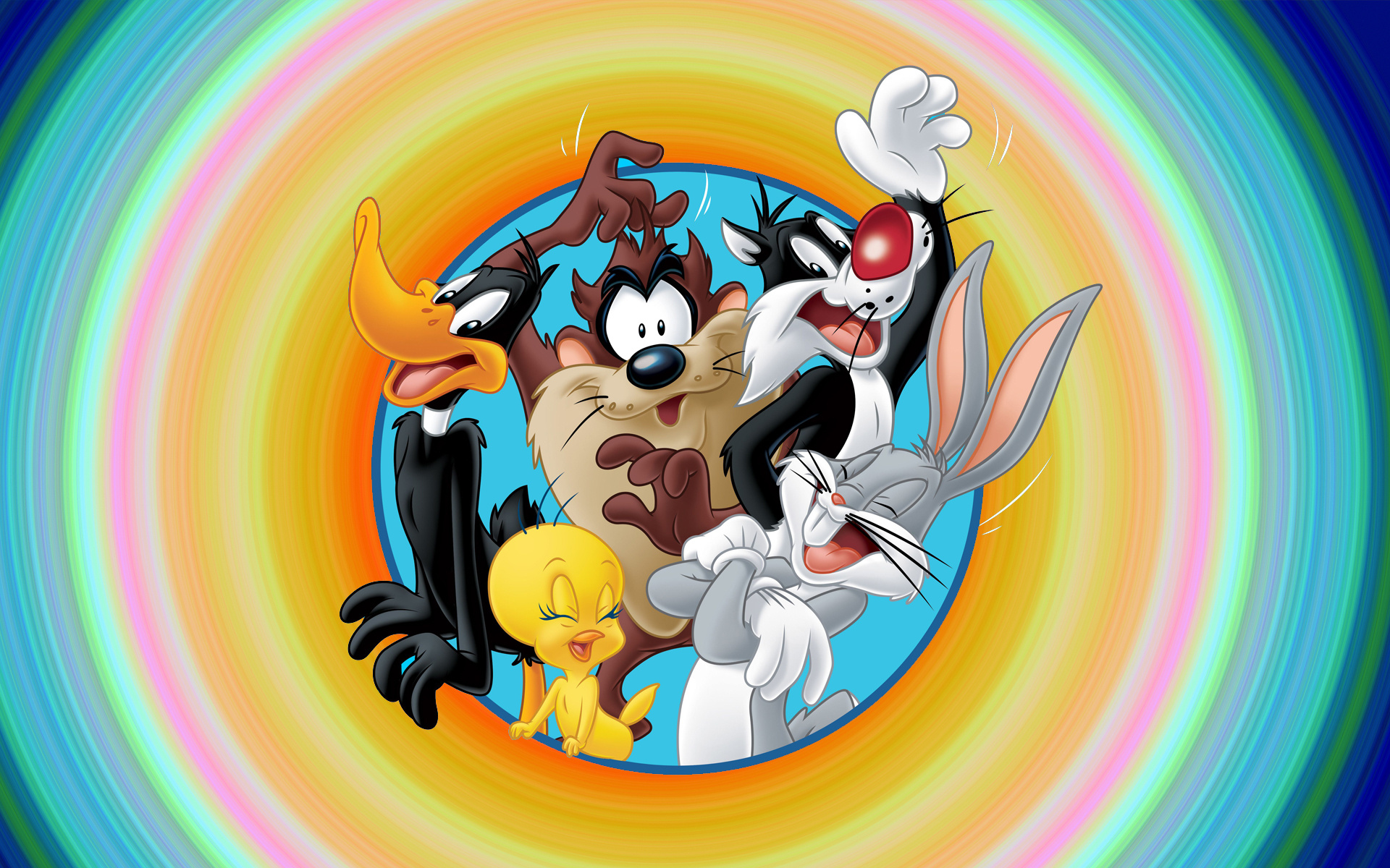 Bugs Bunny, Daffy Duck, Tweety Bird, Tasmanian Devil, 1920x1200 HD Desktop