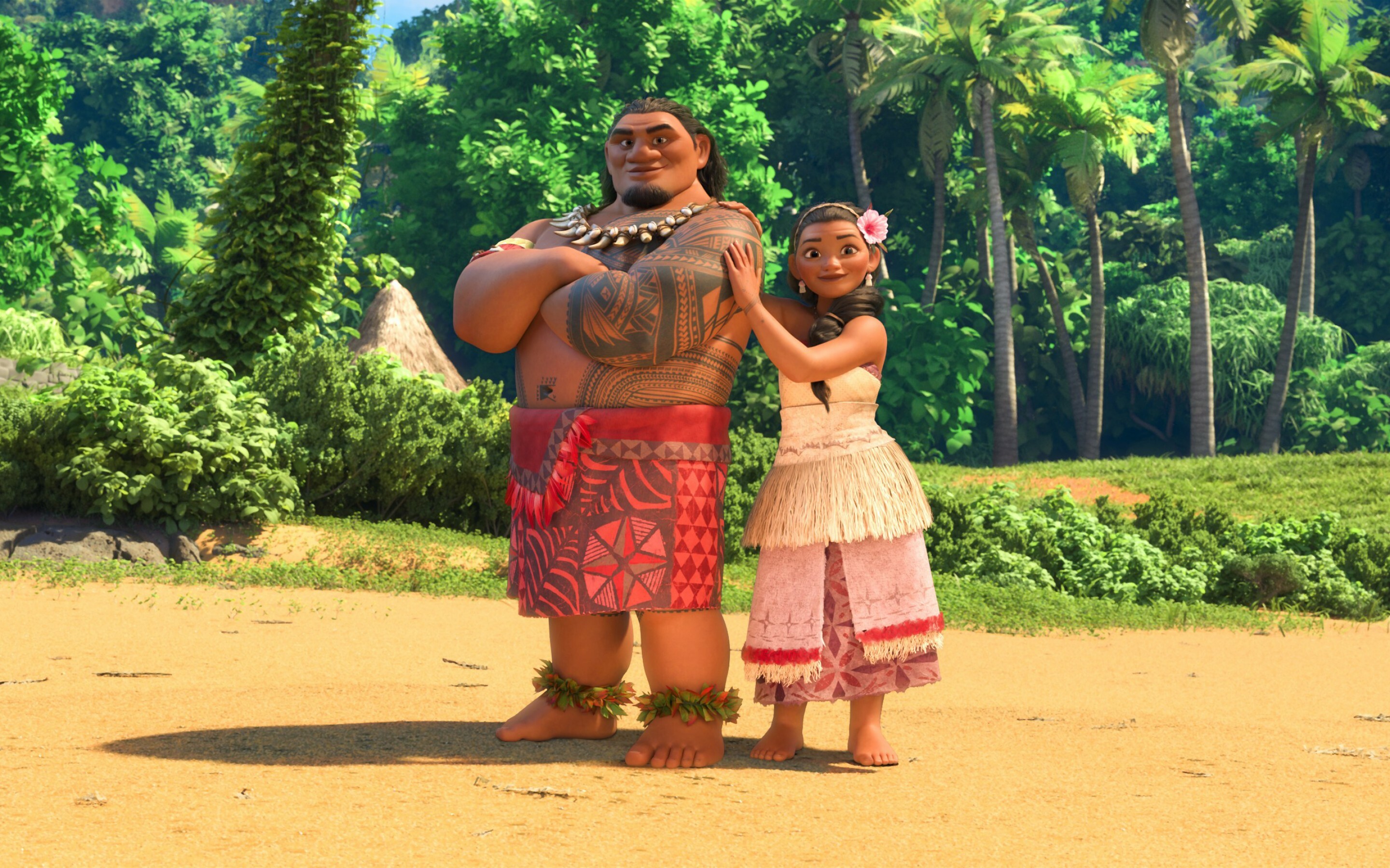 Moana: The daughter of Chief Tui and Sina, with an inherited love for the seas and voyaging. 2880x1800 HD Background.