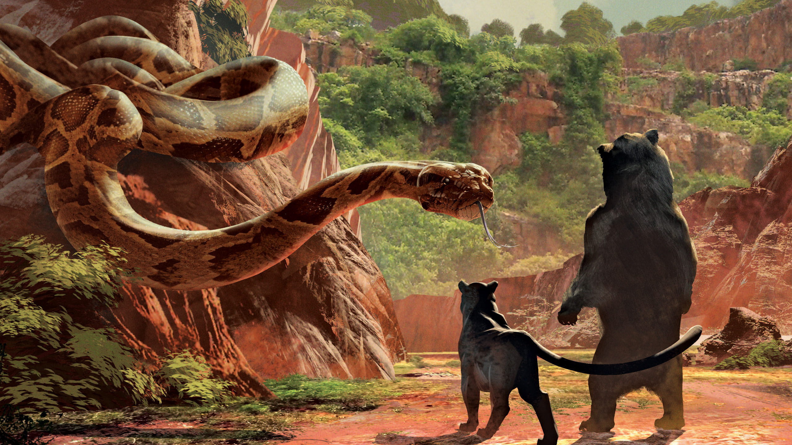 The Jungle Book movie, Jungle-inspired wallpaper, Wild beauty, Mesmerizing art, 2560x1440 HD Desktop