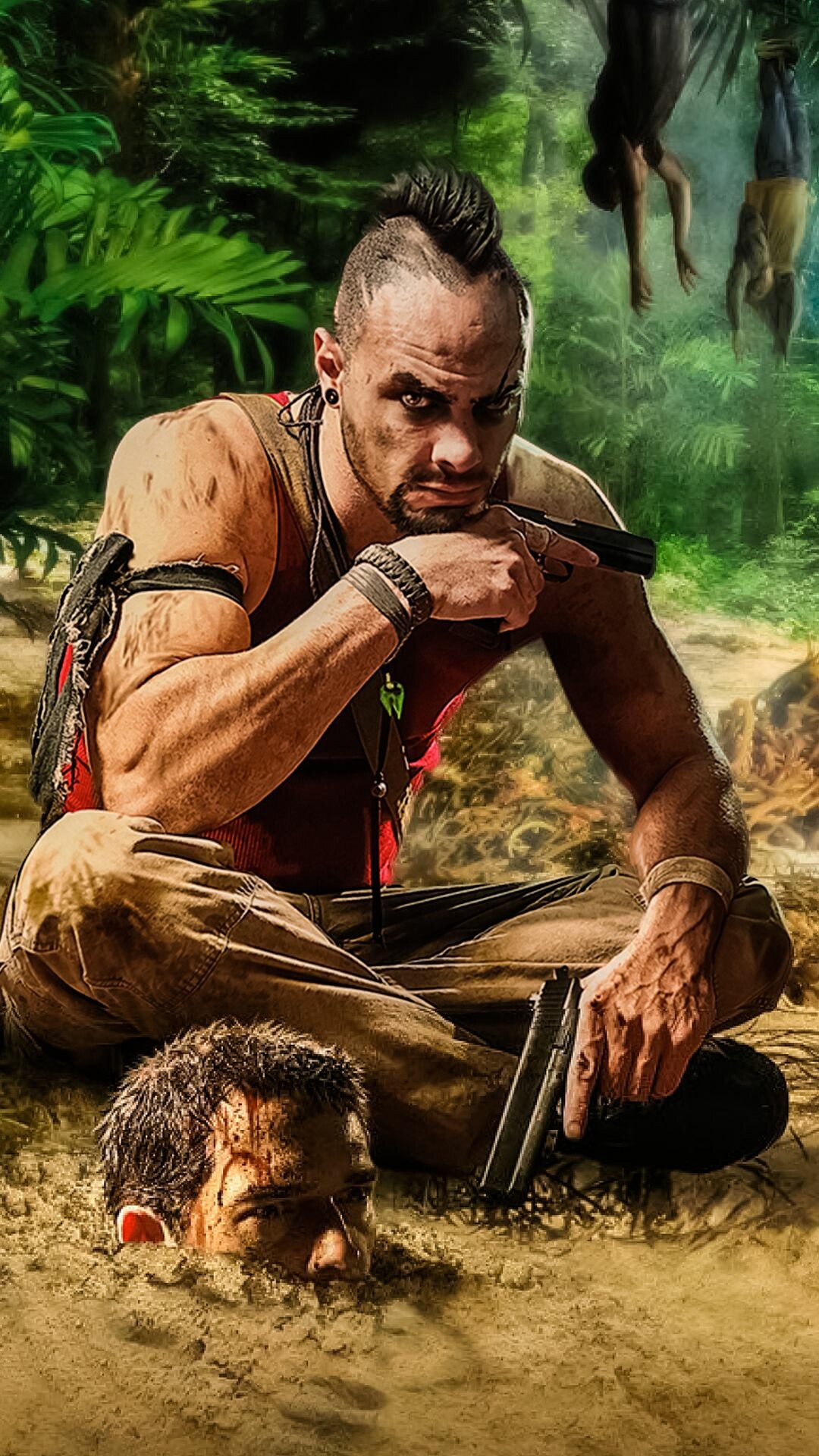 Far Cry 3: Vaas Montenegro, One of the most recognizable villains in video game history. 1080x1920 Full HD Wallpaper.