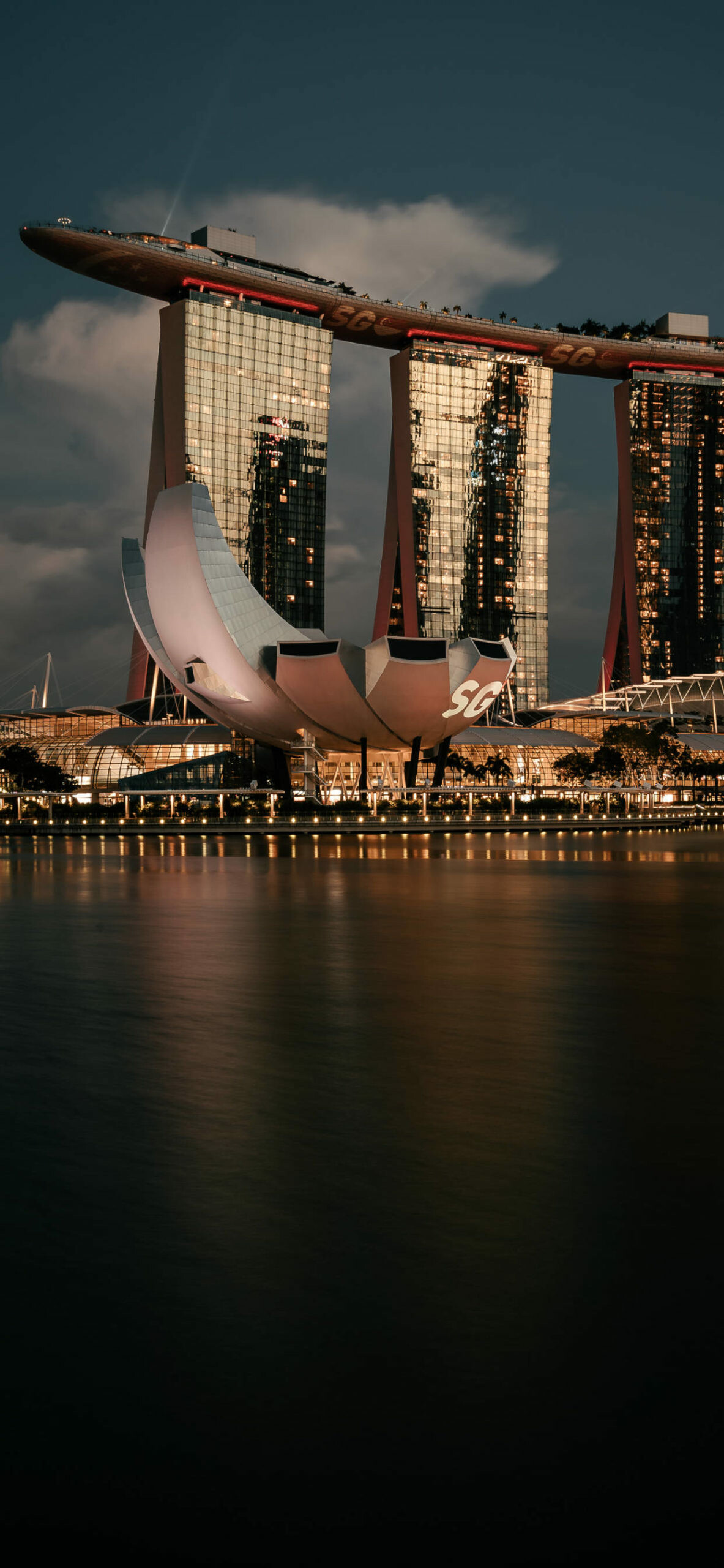 Singapore: MBS, Marina Bay Sands, The world's most expensive standalone casino property. 1190x2560 HD Wallpaper.