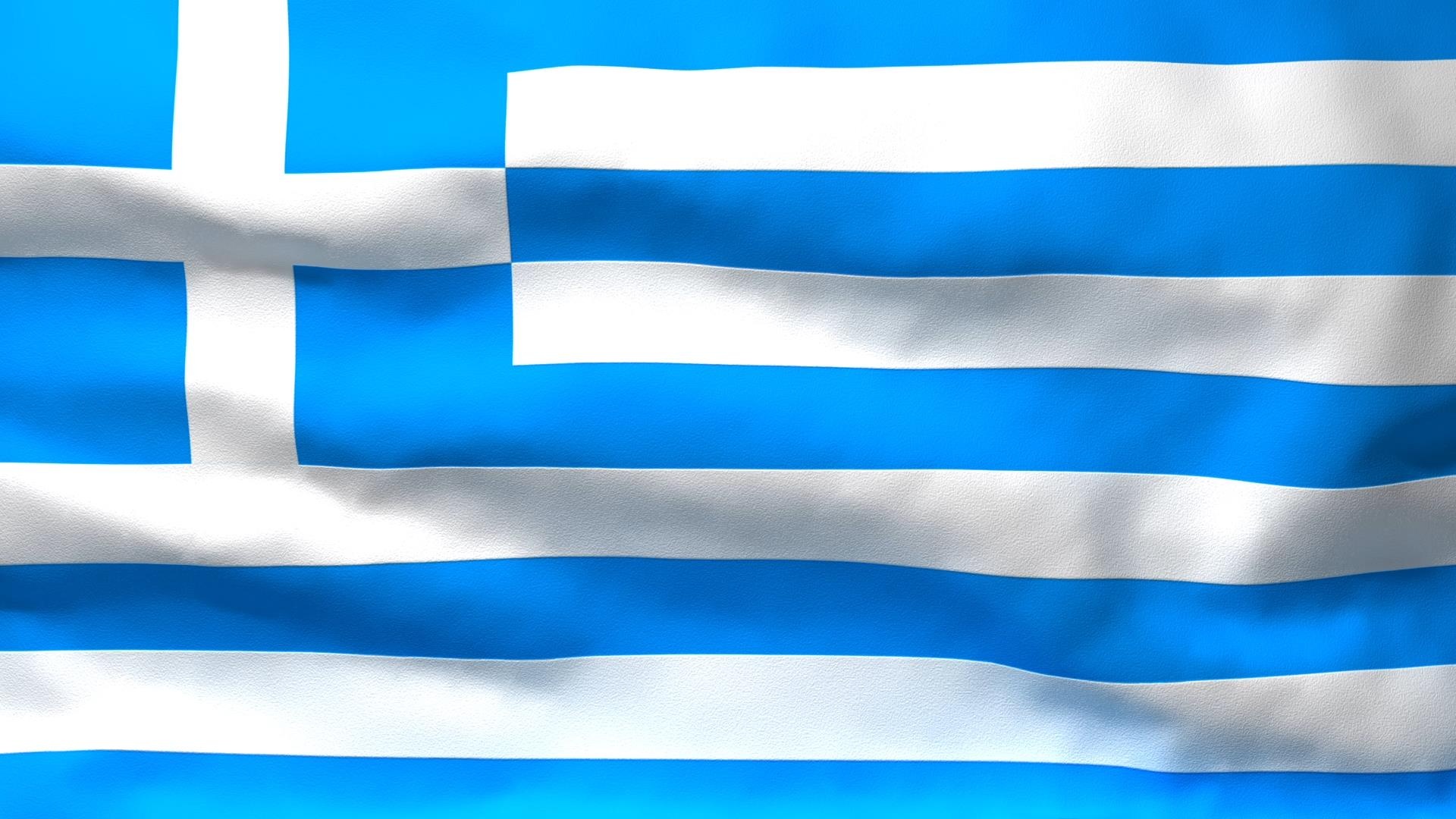Flag: Referred to as the “blue and white one”, Greece. 1920x1080 Full HD Background.