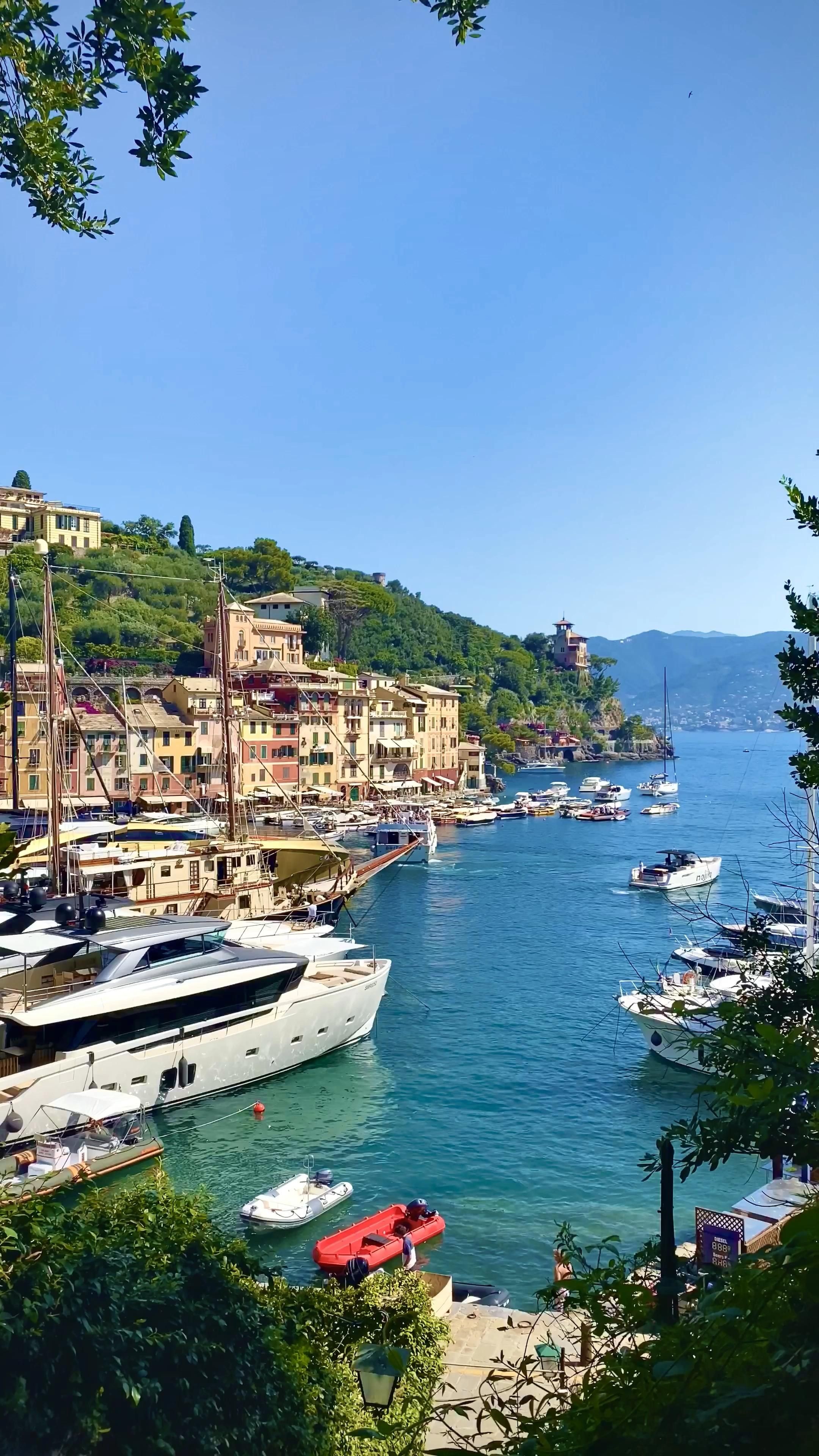 Portofino Italy, Aesthetic beauty, Live wallpaper, Italian vacation, 2160x3840 4K Phone