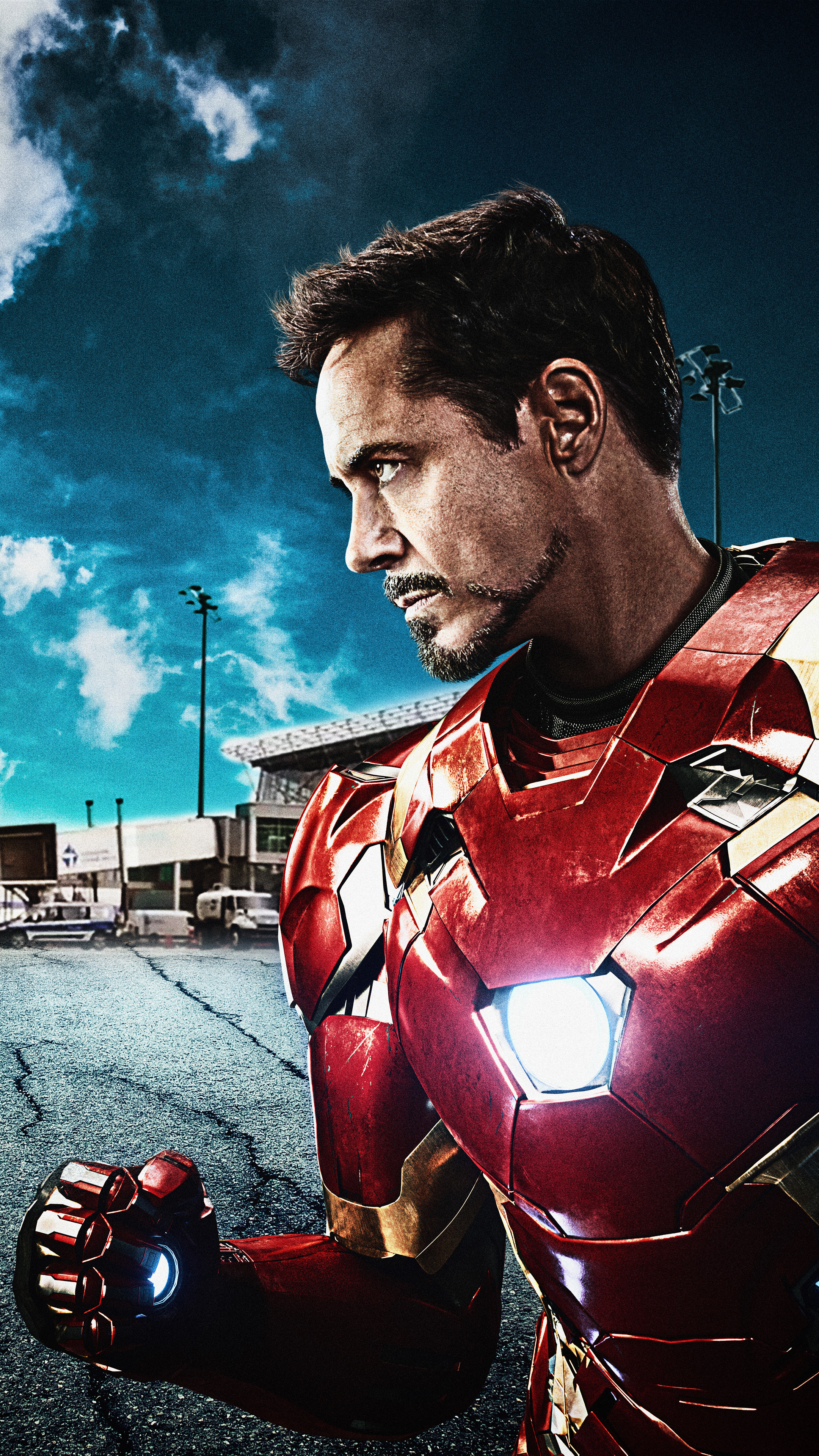 Captain America: Civil War, Iron Man vs. Captain America, High-resolution wallpapers, 2160x3840 4K Handy