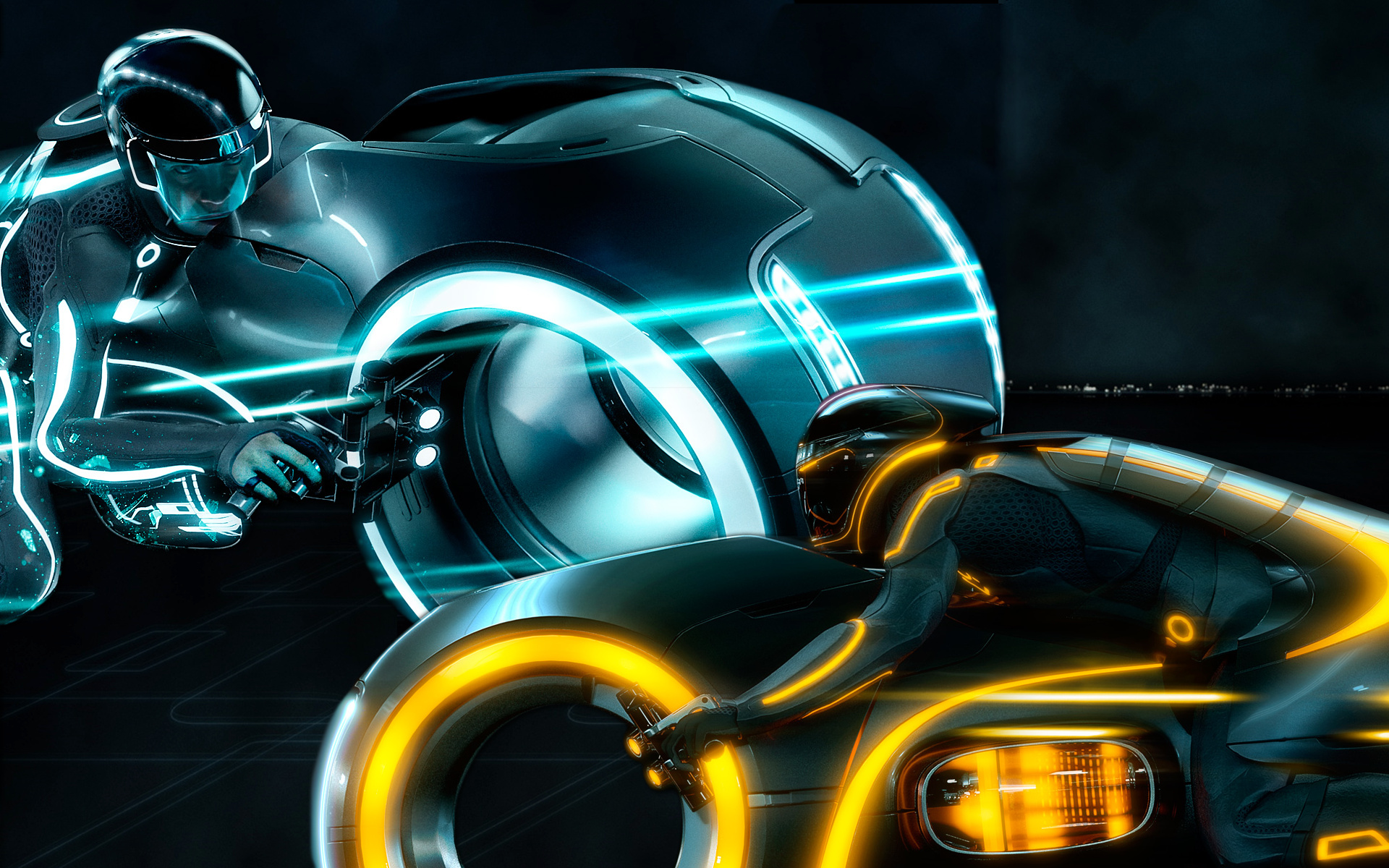 Tron (Movie): The film was a box office success, grossing over $400 million worldwide. 1920x1200 HD Background.
