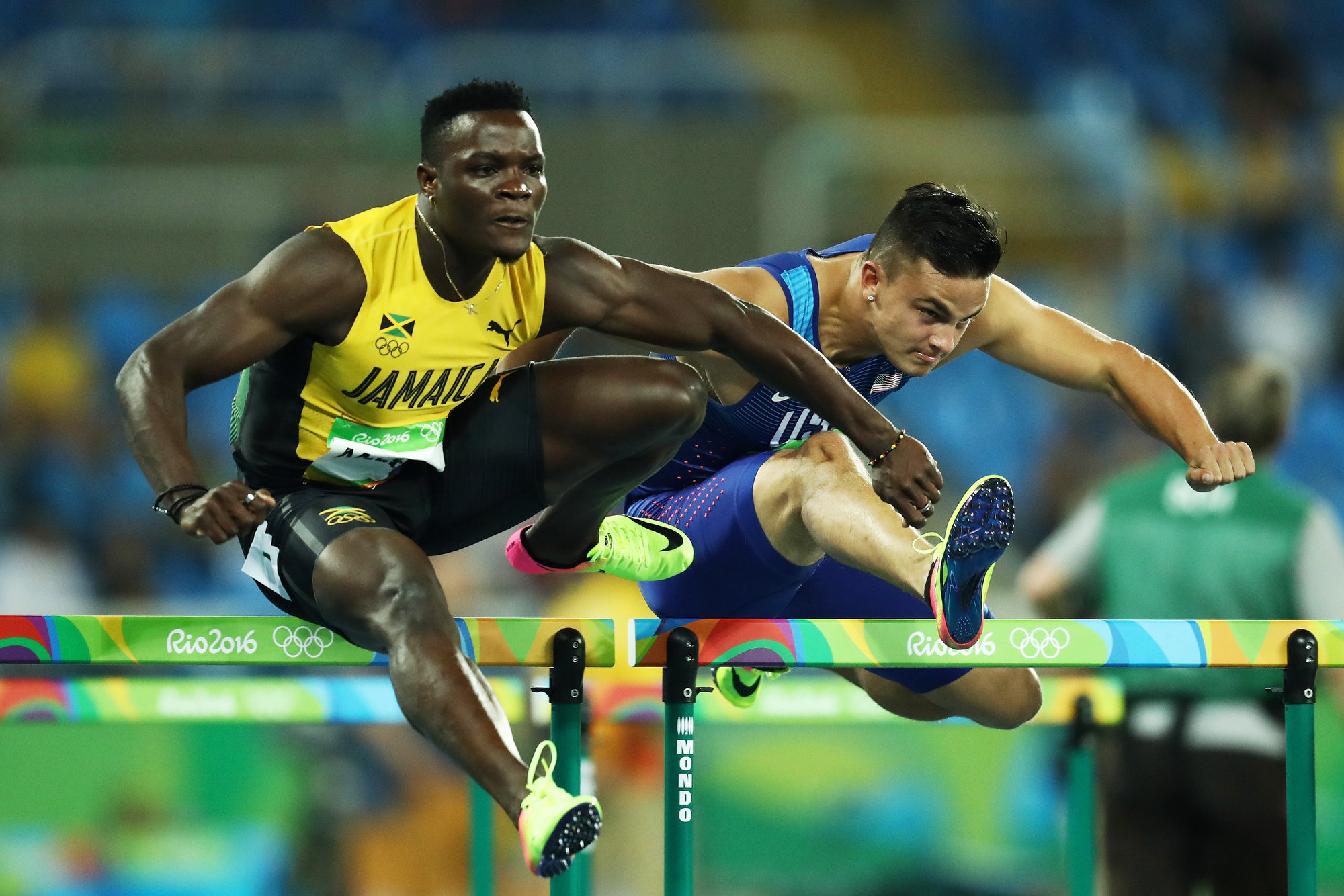 Omar McLeod, Olympic hurdles, Devon Allen, Rio 2016 Olympics, 2000x1340 HD Desktop