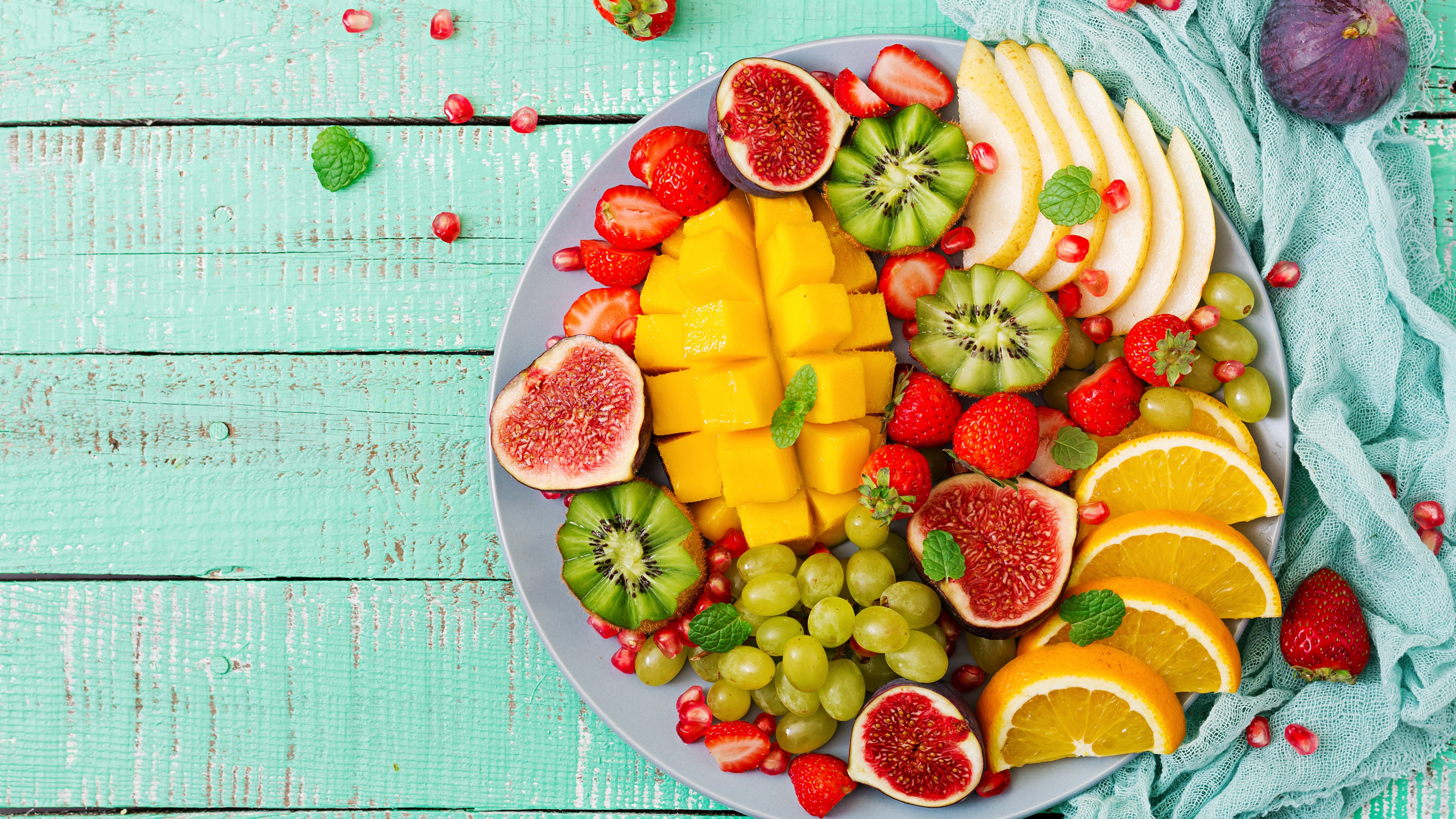 Colorful fruit salad, Fresh and vibrant, Healthy refreshment, Wholesome dish, 3840x2160 4K Desktop