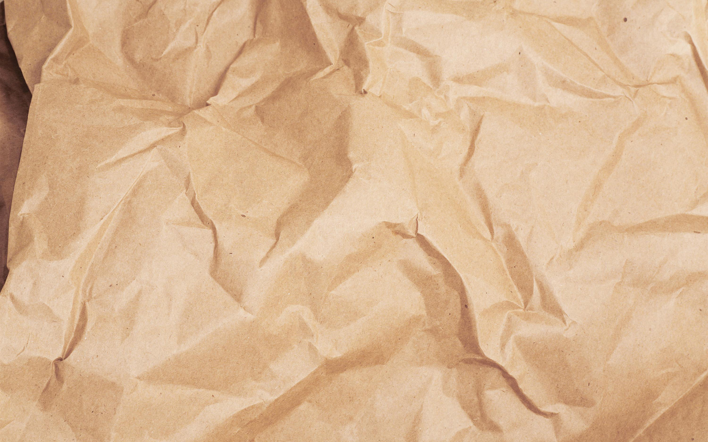 Brown paper texture, Vintage crumpled paper, 2880x1800 HD Desktop