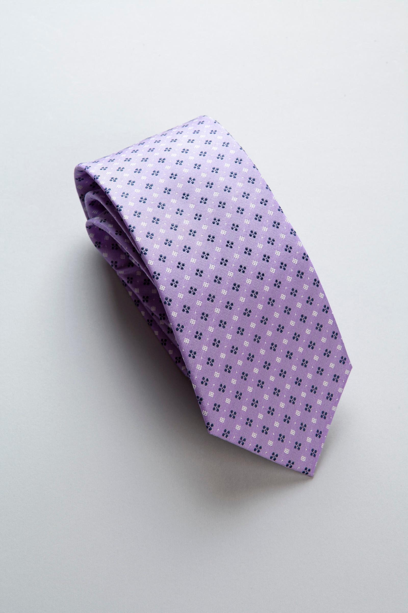 Tie, Lavender color, Blue floral design, Silk material, 1600x2400 HD Handy