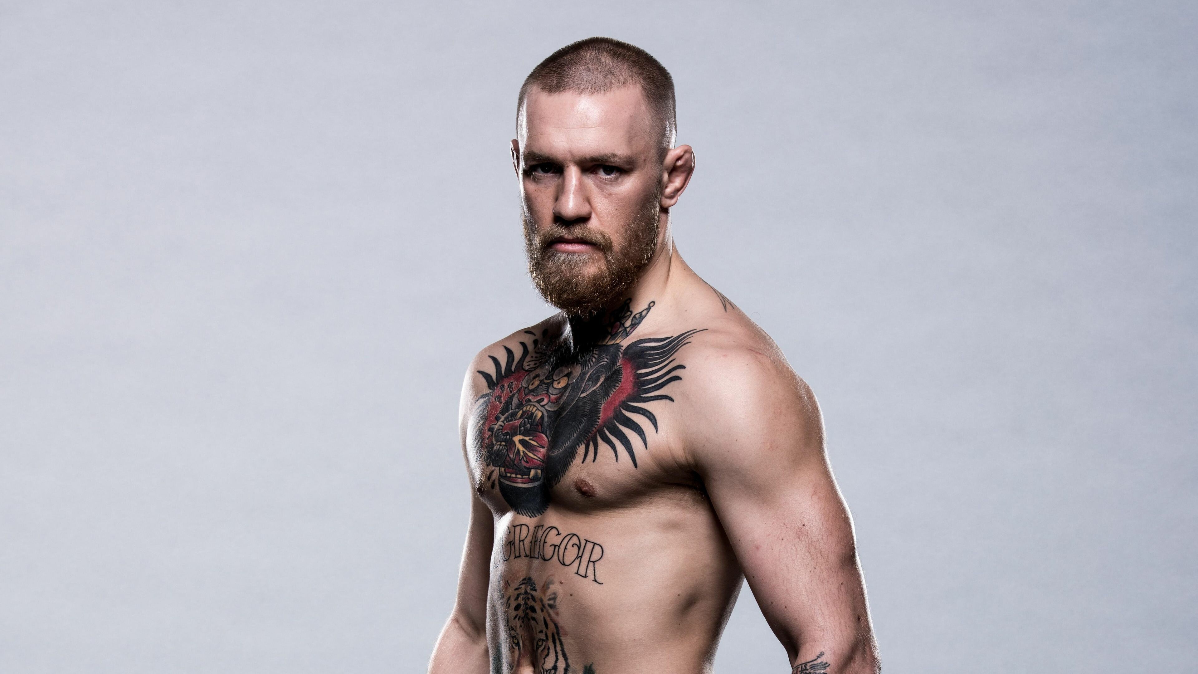 Conor McGregor: A former Ultimate Fighting Championship featherweight and lightweight double-champion. 3840x2160 4K Wallpaper.