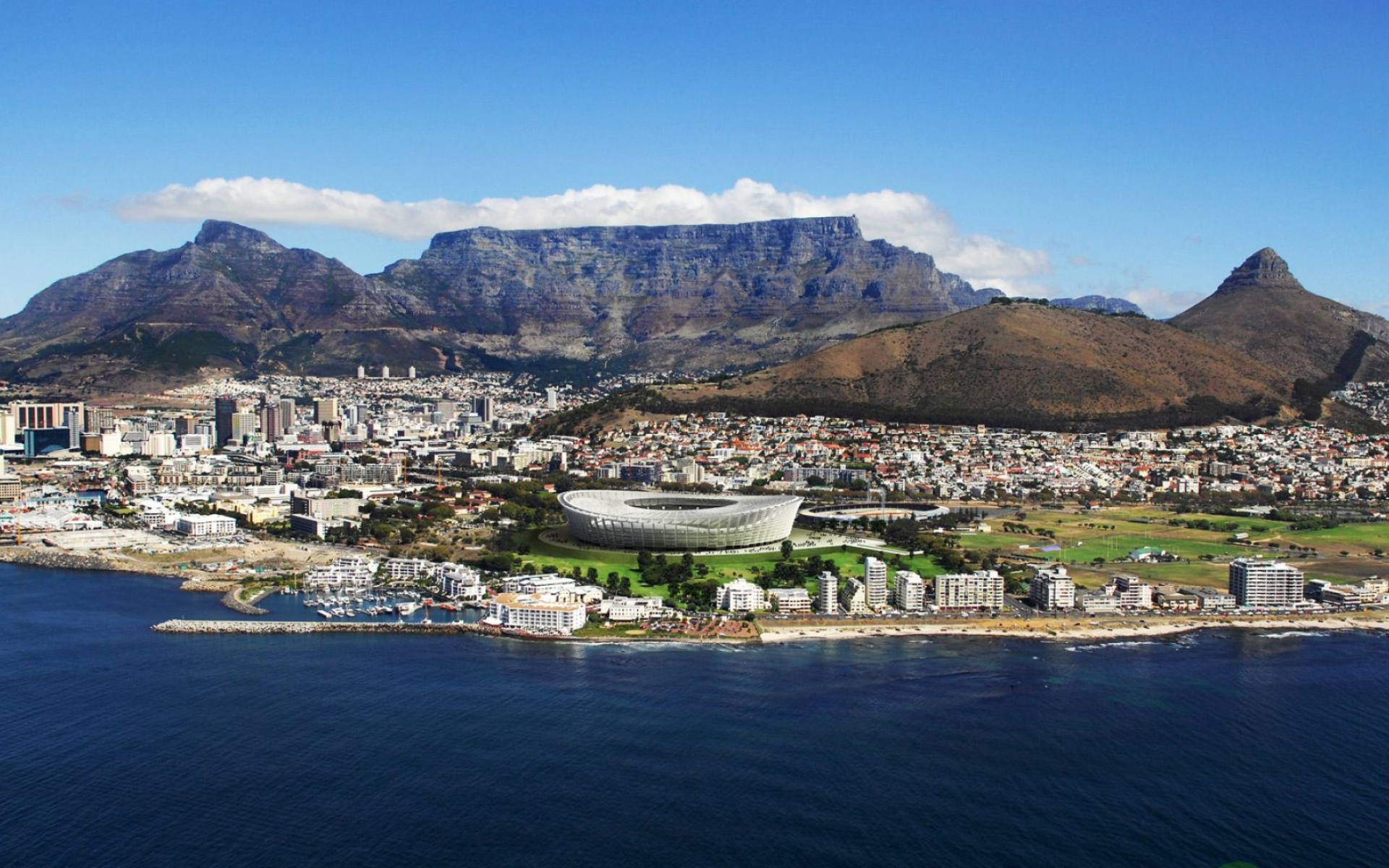 Table Mountain, Cape Town stadium, South Africa destinations, Africa travel, 1920x1200 HD Desktop