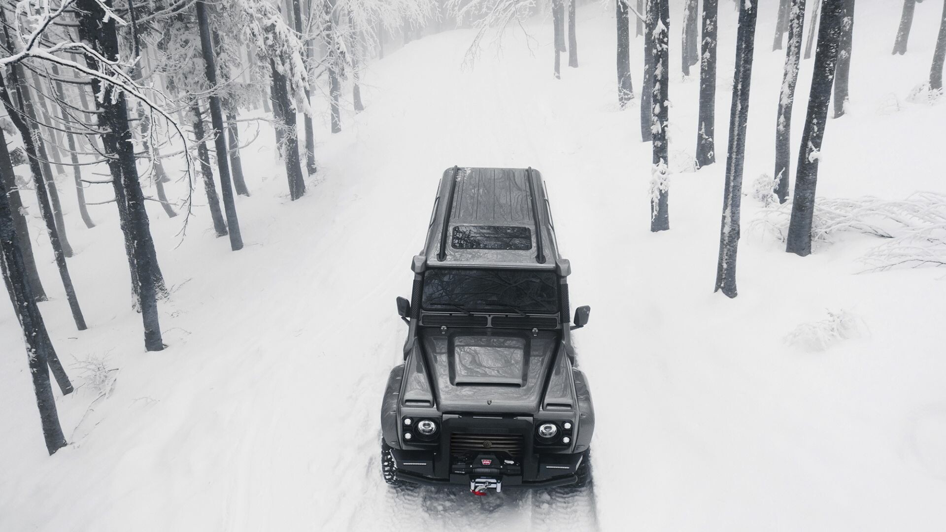 Land Rover: Defender (L663) was released in 2020, 4x4 vehicle. 1920x1080 Full HD Background.