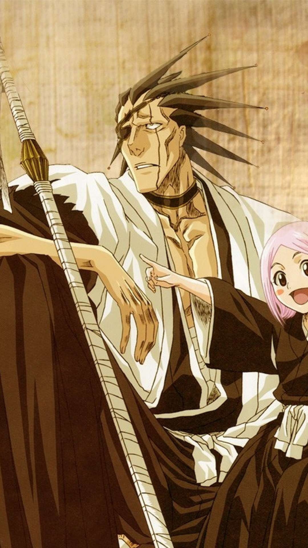 Kenpachi, Zaraki wallpapers for iPhone and Android, 1080x1920 Full HD Phone