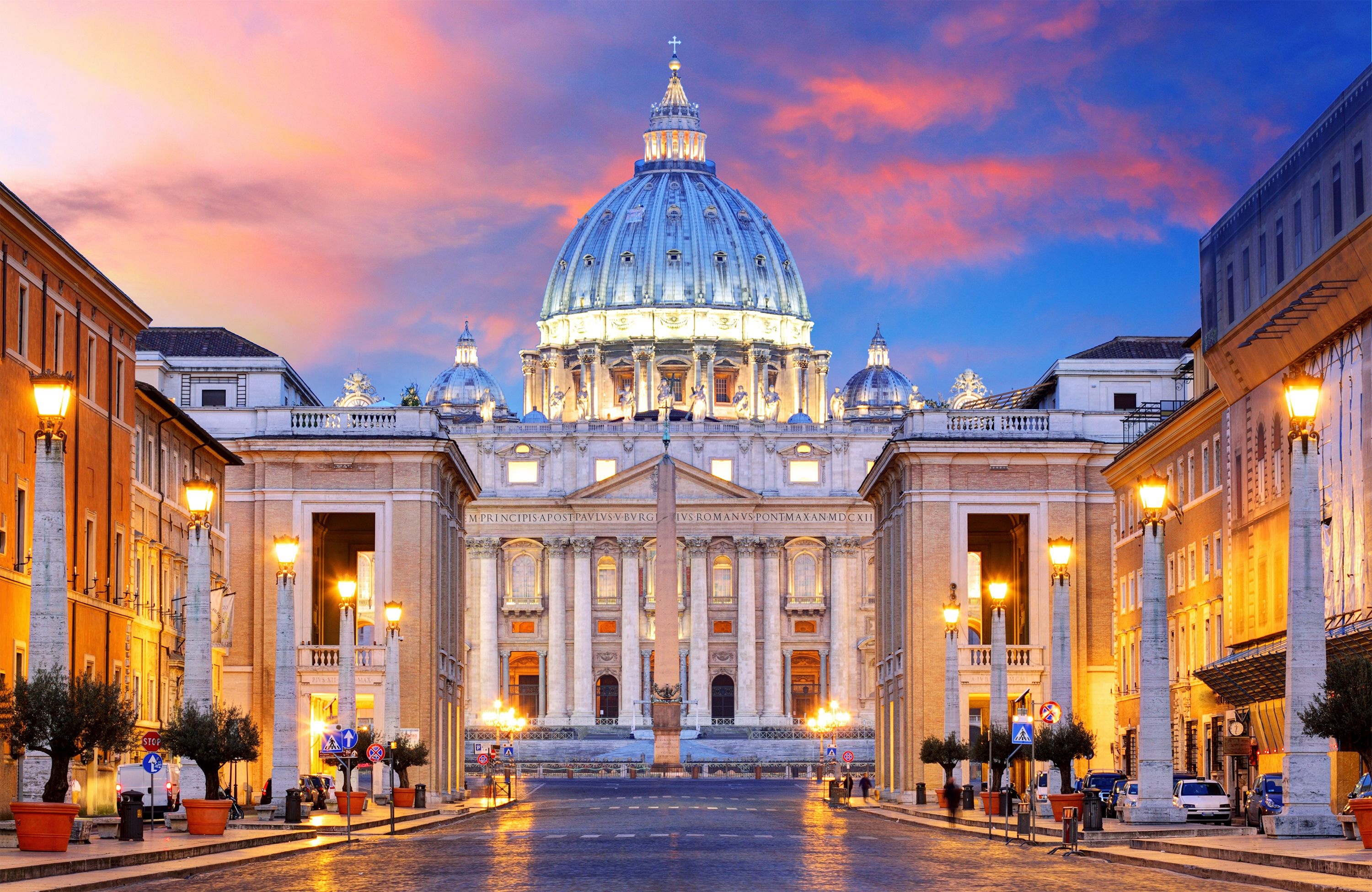 St. Peters Cathedral, Vatican City, Travels, Italy Rome, 3000x1960 HD Desktop