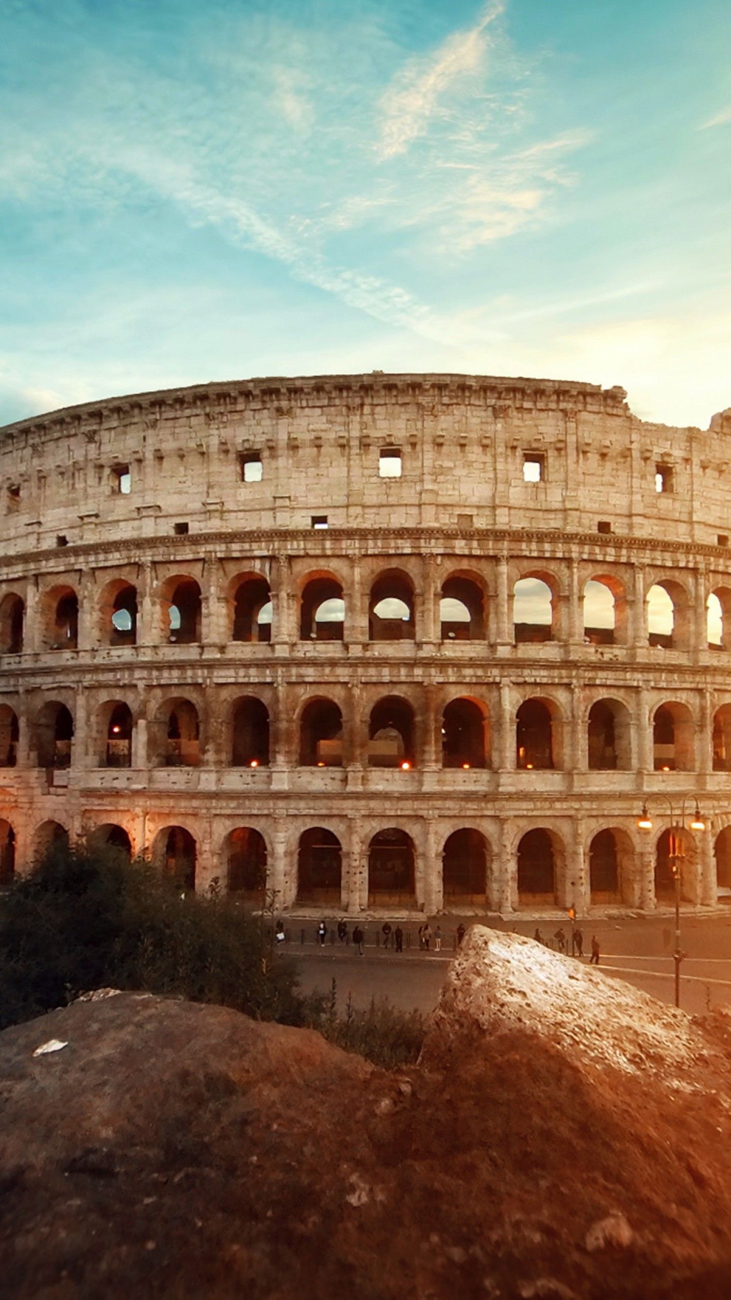 Rome: Archaeological site, Wonder of the world, Facade, Italian capital. 1440x2560 HD Wallpaper.