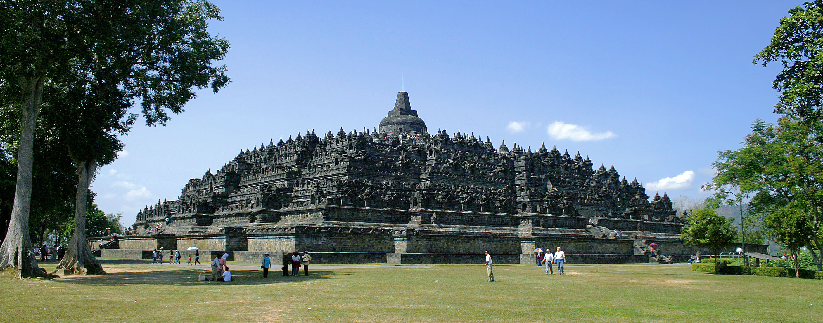 Borobudur wikimedia commons, Wikimedia commons, Borobudur, 2820x1110 Dual Screen Desktop