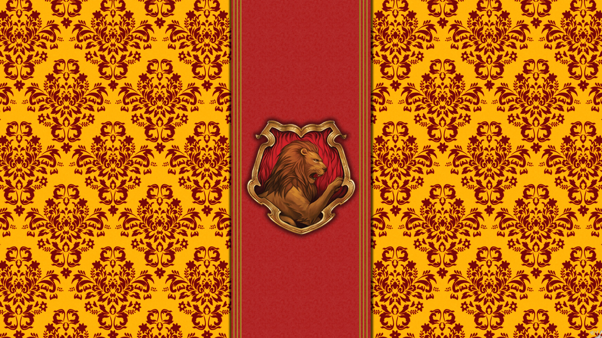 Harry Potter: The Gryffindor Lion, Logo. 1920x1080 Full HD Wallpaper.