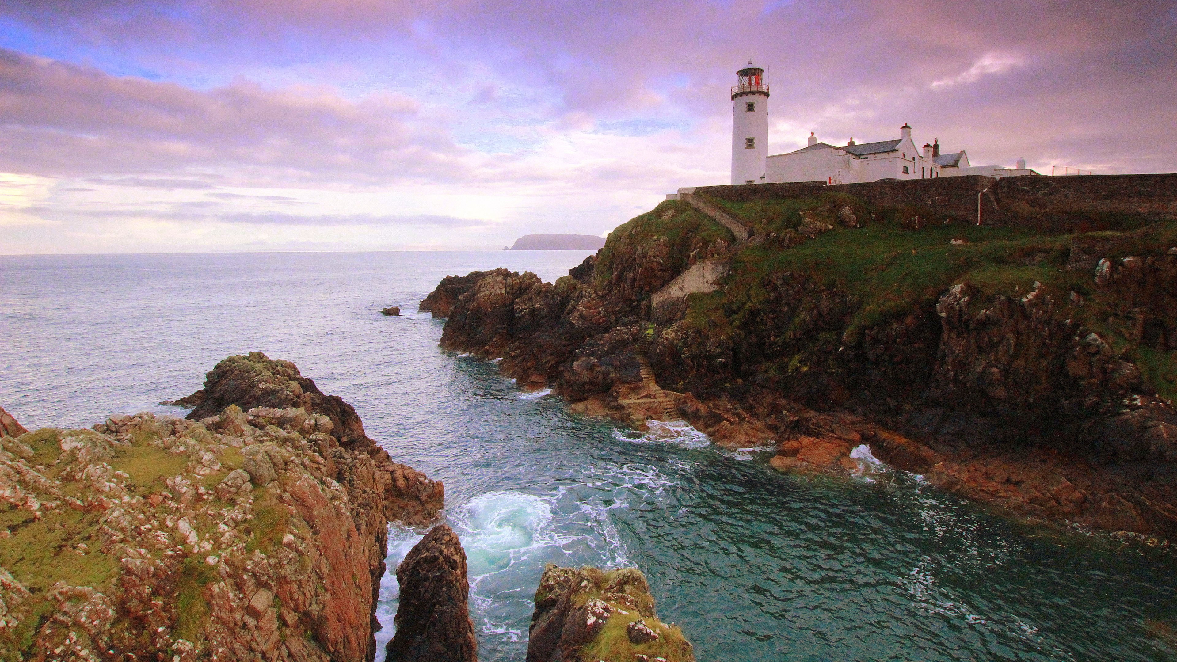 Lighthouse, Fanad Head Lighthouse, HD wallpapers, Breathtaking views, 3840x2160 4K Desktop