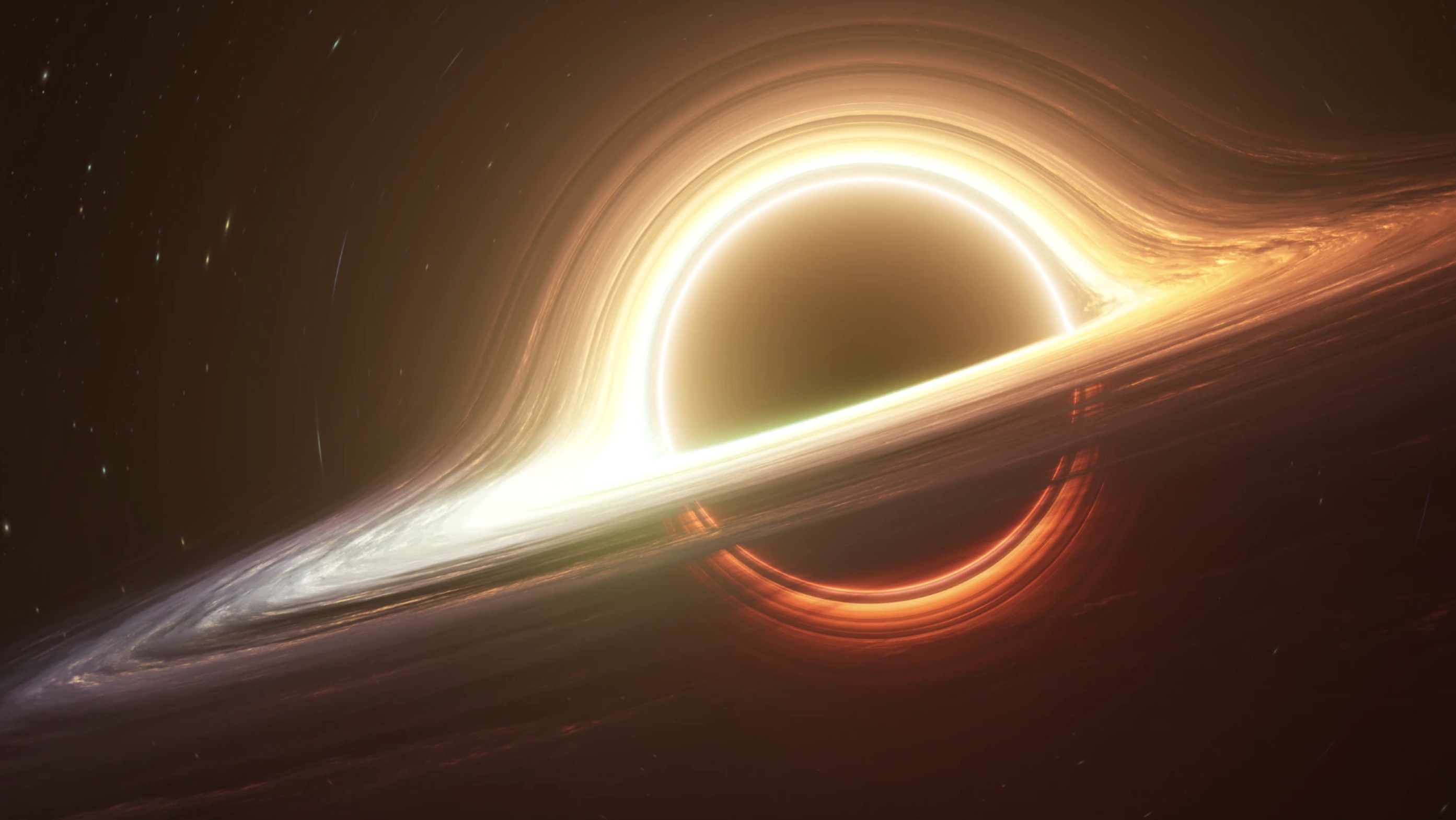 Stunning Gargantua, Interstellar black hole, Unreal Engine creation, Sci-fi visual spectacle, 2790x1570 HD Desktop