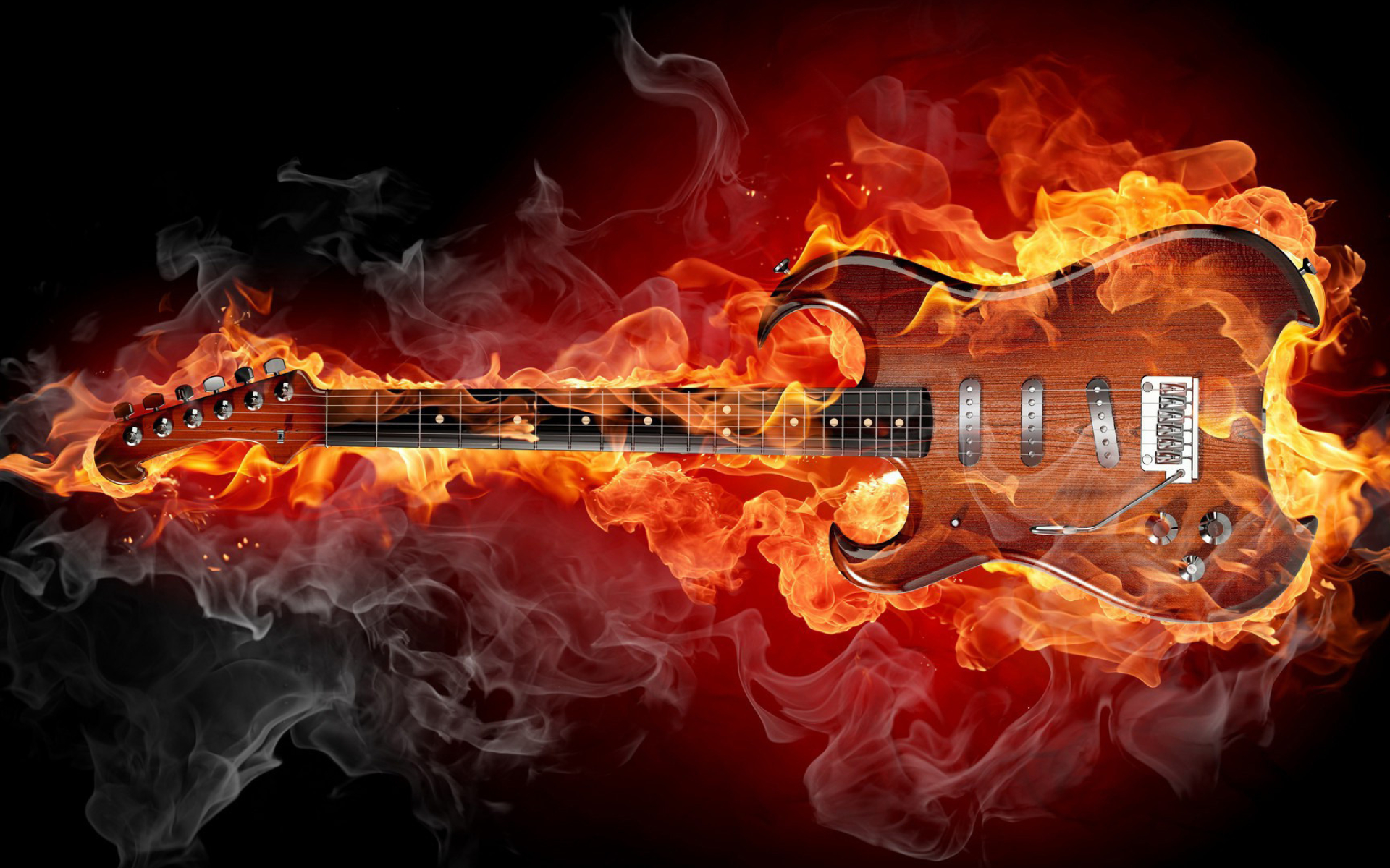 42+ Flaming Guitar Wallpaper 1920x1200