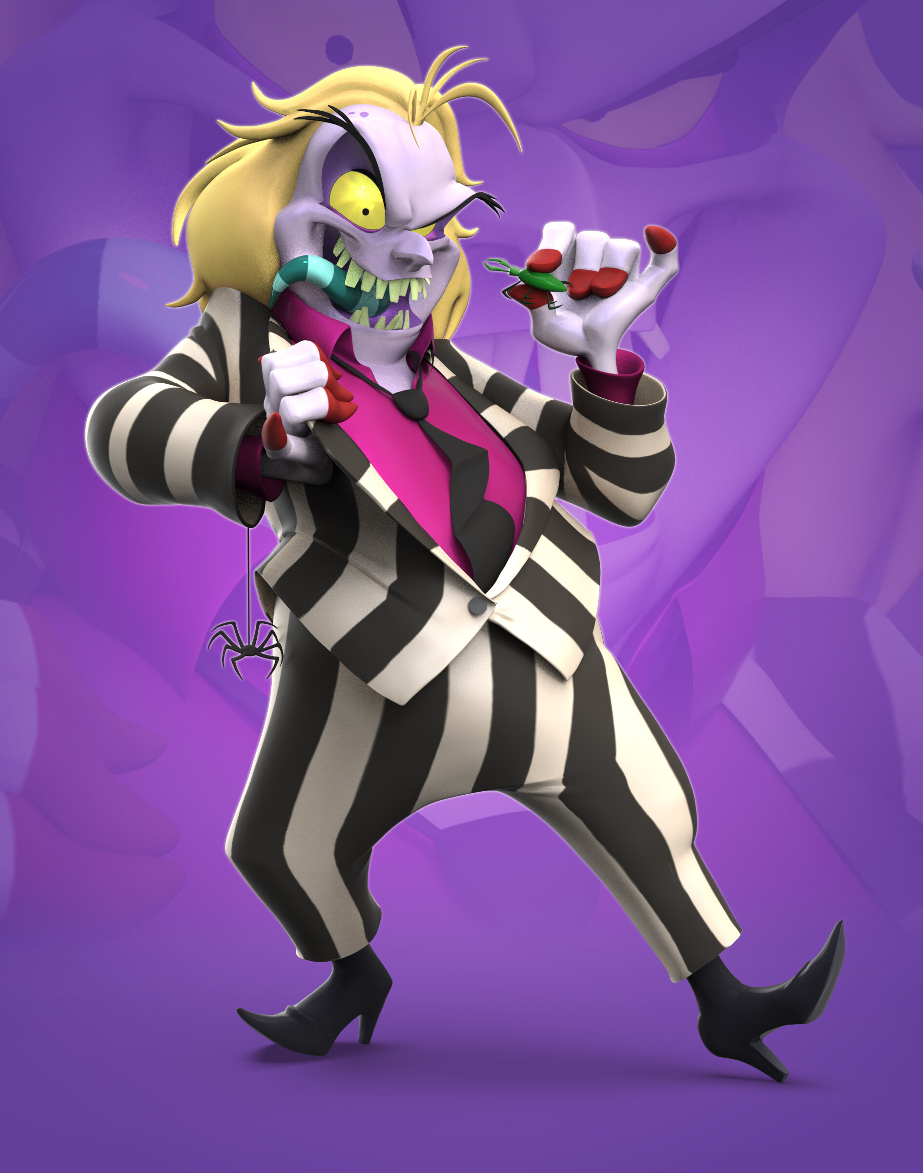Beetlejuice (Cartoon): Named after the star Betelgeuse, Able to change shape, transform and conjure objects, teleport. 1900x2410 HD Background.