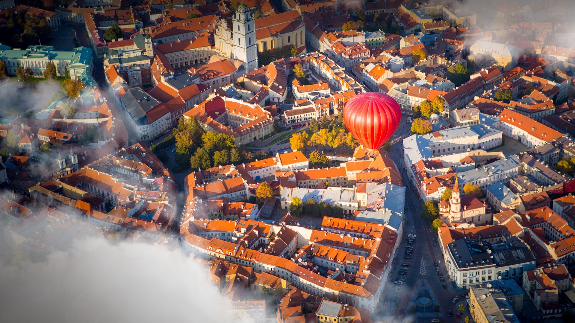 Vilnius, Travels, Hot air balloon, Lithuania, 1920x1080 Full HD Desktop