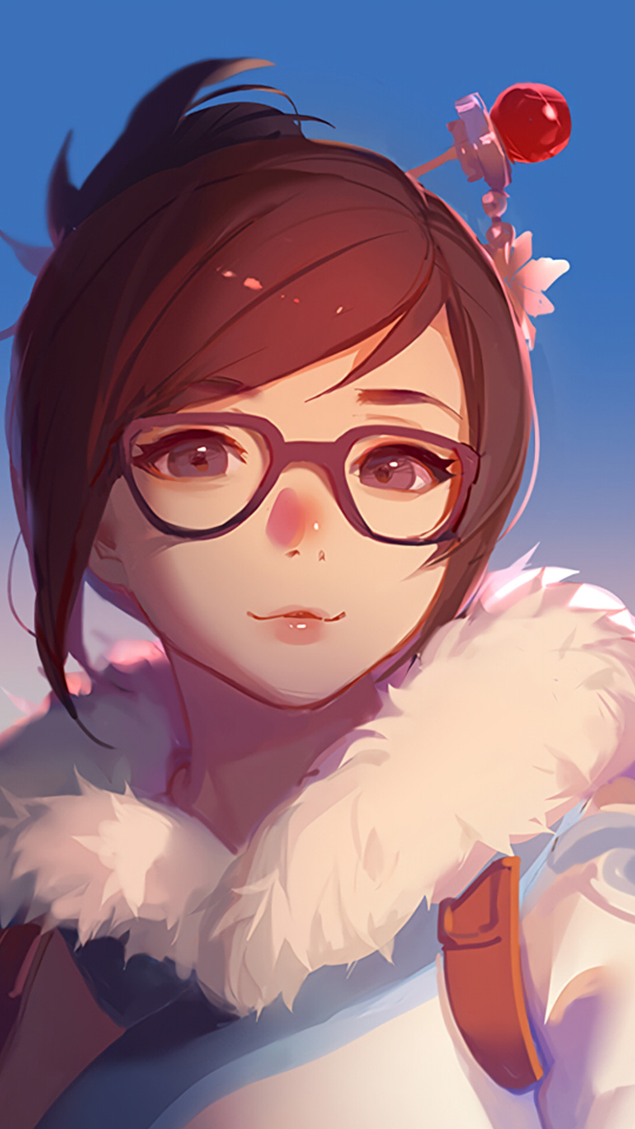 Mei (Overwatch), Cute game art, Illustrated masterpiece, Collectible wallpaper, 1250x2210 HD Phone