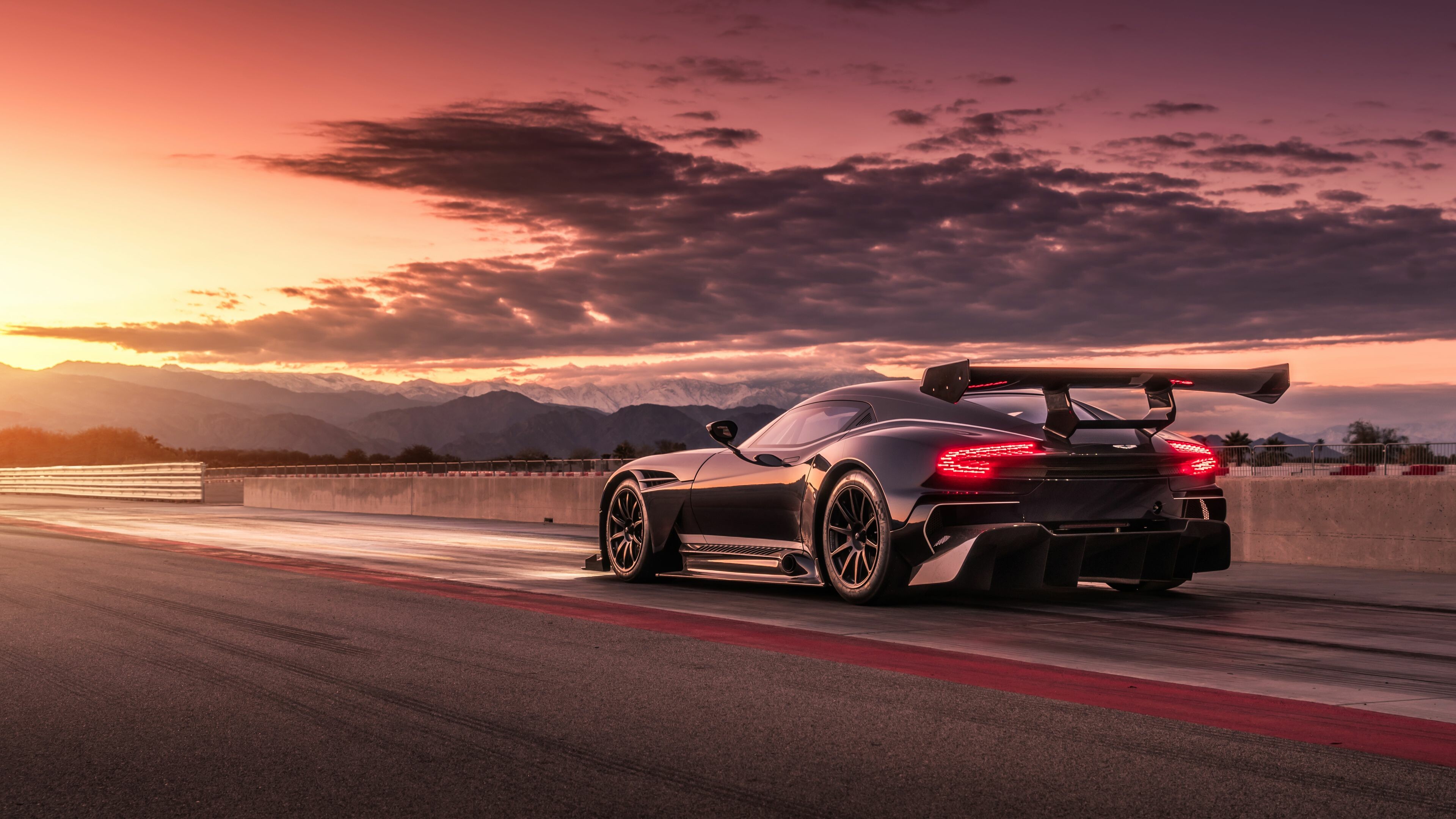 Aston Martin: The iconic luxury British sports car manufacturer, AM Vulcan. 3840x2160 4K Background.